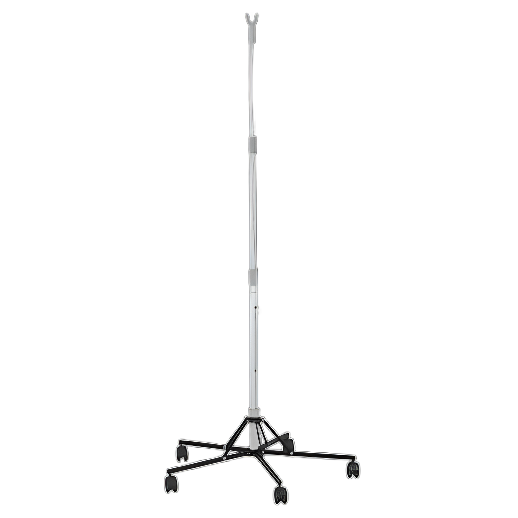 McKesson 2-Hook Disposable IV Stand with 5 Caster Plastic Base