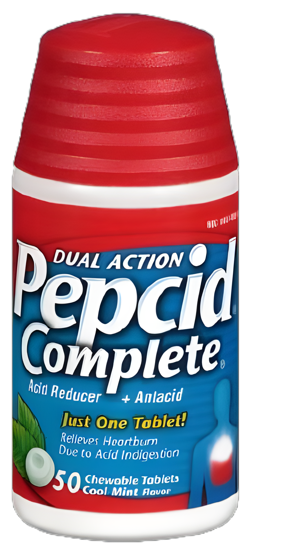 Antacid Pepcid® Complete 800 mg - 165 mg - 10 mg Strength Chewable Tablet 50 per Bottle - 30716837888506