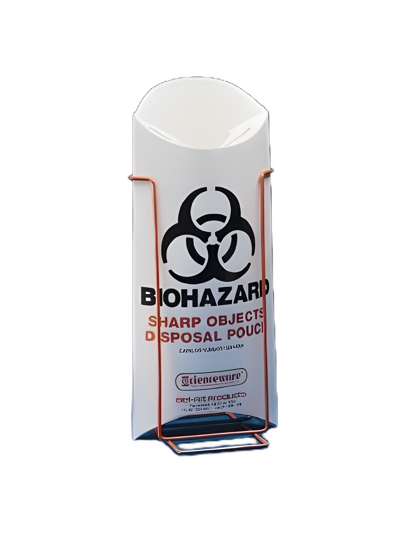Fisher Scientific Biohazard Sharp Object Safety Pouch Stand - Epoxy-Coated Steel Wire