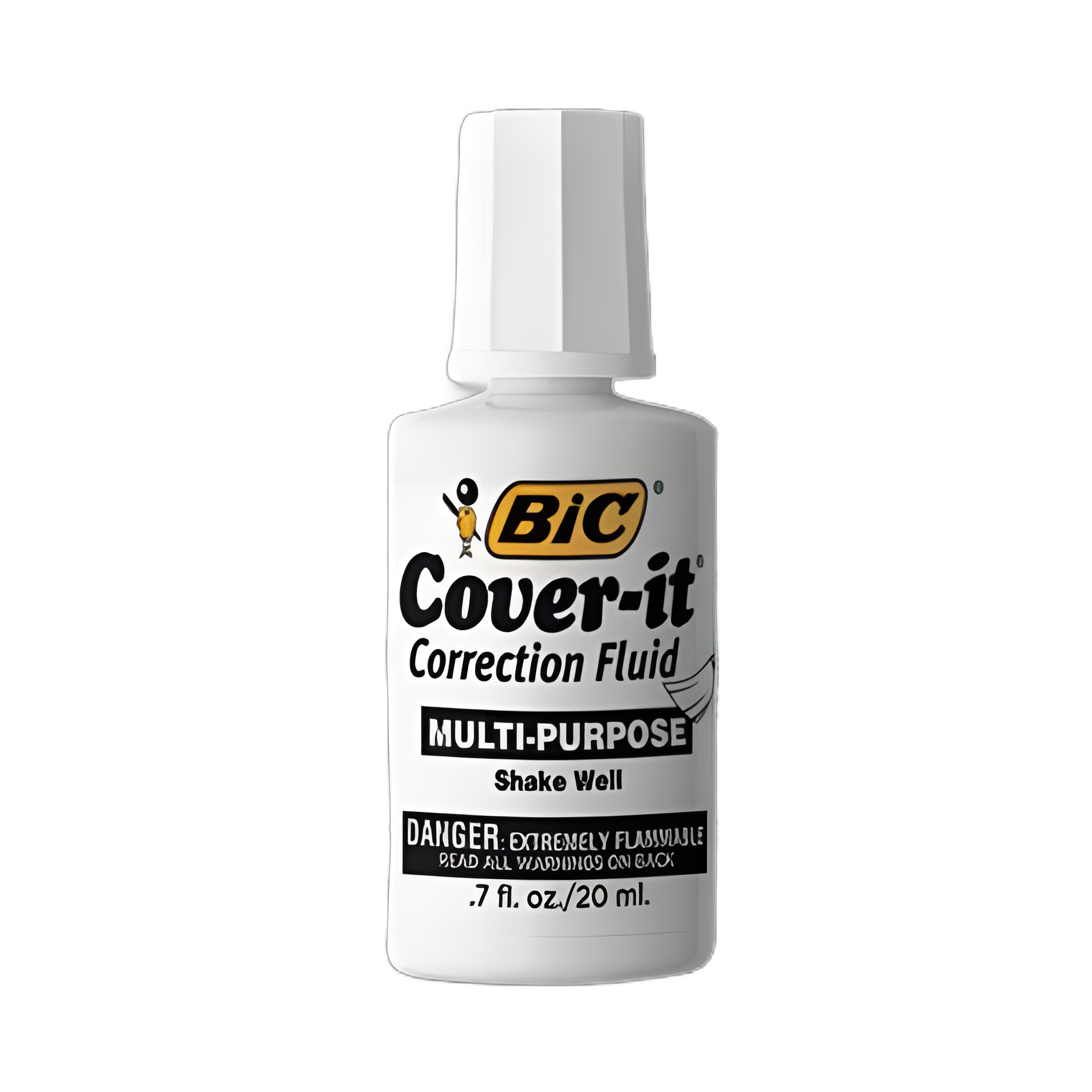 Cover-It Correction Fluid, 20 ml Bottle, White, Dozen
