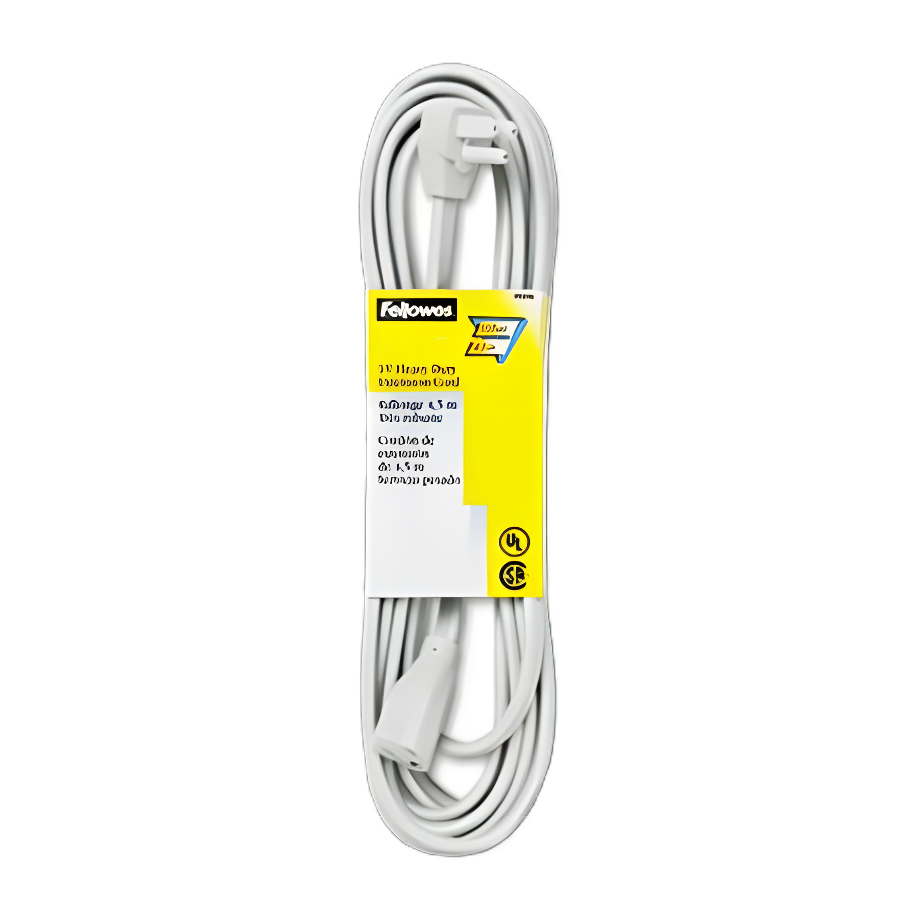 Indoor Heavy-Duty Extension Cord, 15 ft, 15 A, Gray