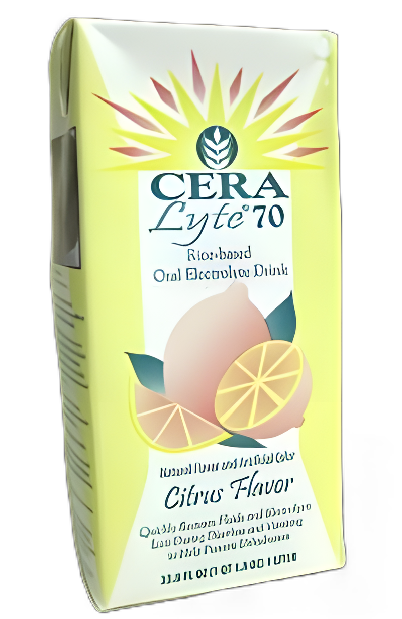 Oral Electrolyte Solution ceralyte® 70 Lemon Flavor 1.76 oz. Short Gut / IBS / Crohn's Disease / Celiac Disease / Cancer Electrolyte