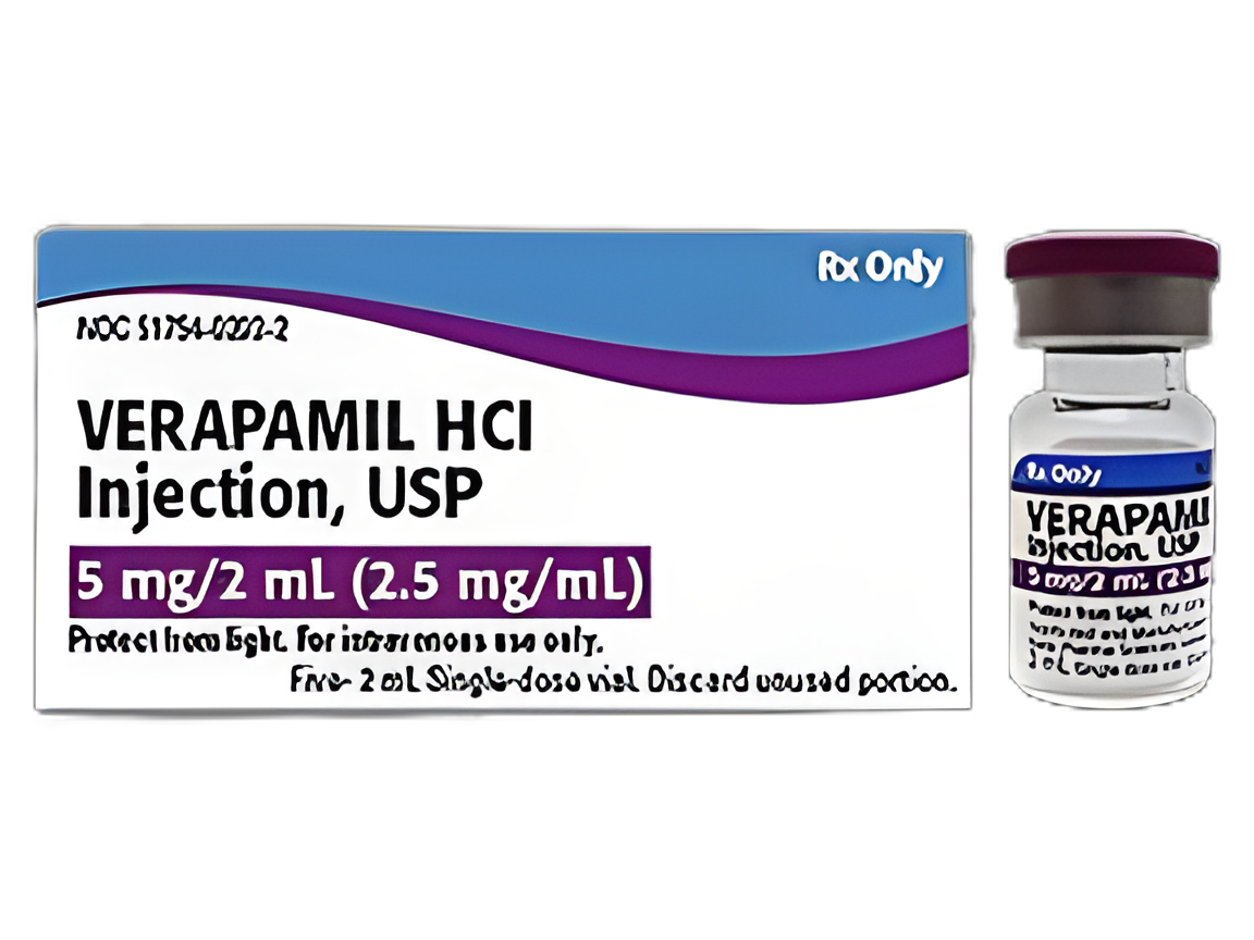 Verapamil HCl Injection 2.5 mg/mL, Preservative-Free, Single-Dose Vial - Exela Pharma