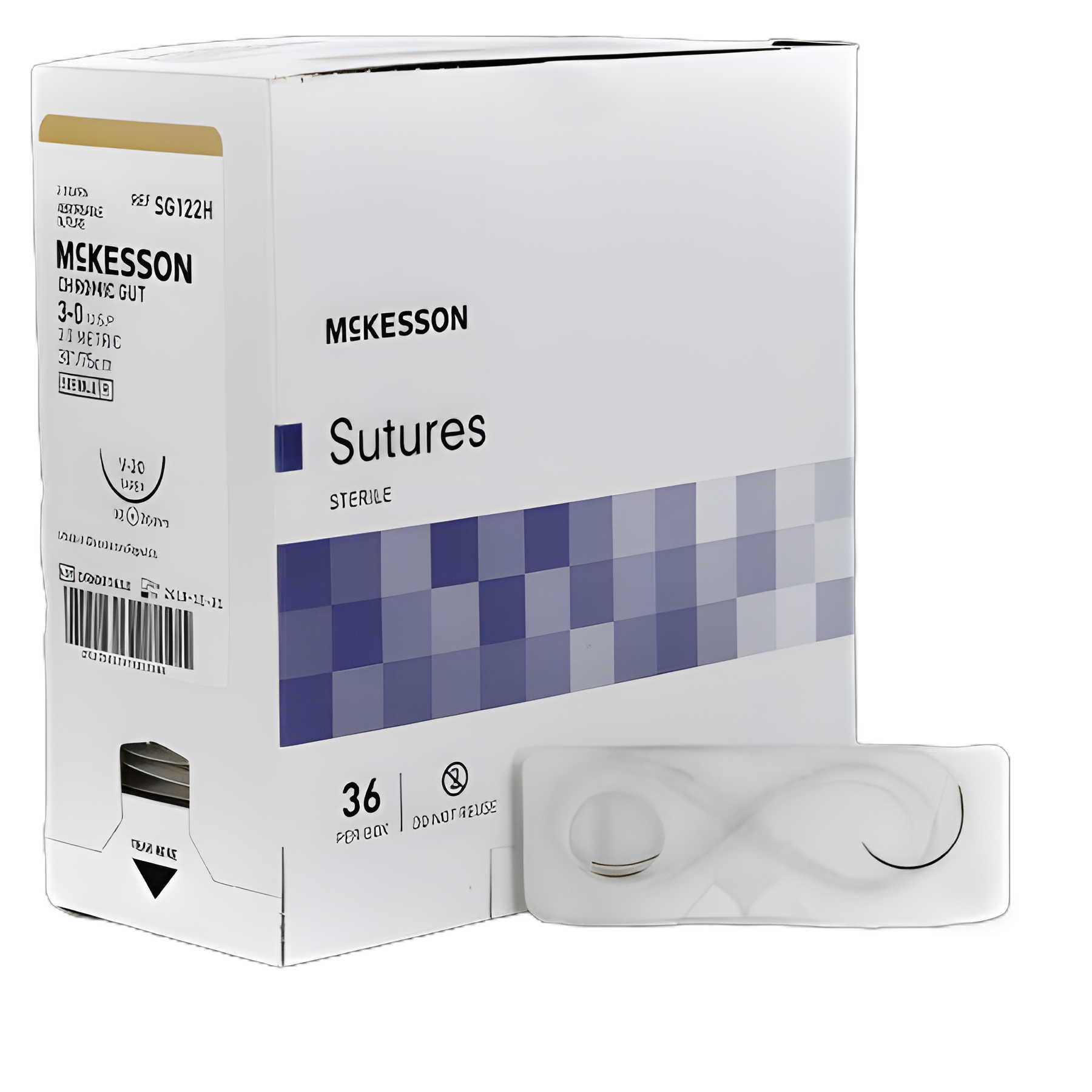 McKesson Chromic Gut Absorbable Suture 3-0 with V-20 Taper Point Needle