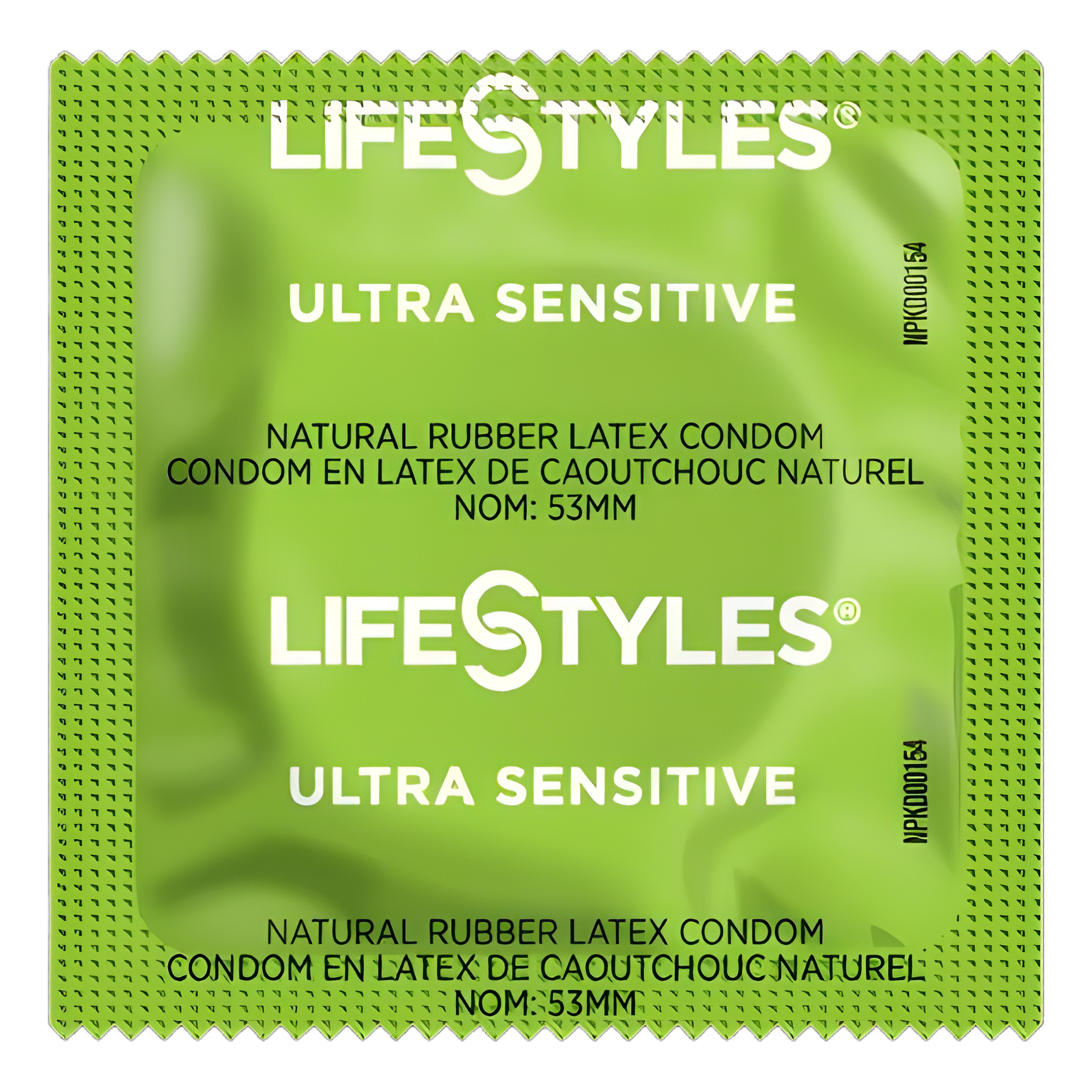 Condom Lifestyles® Ultra Sensitive Lubricated One Size Fits Most 1,008 per Case