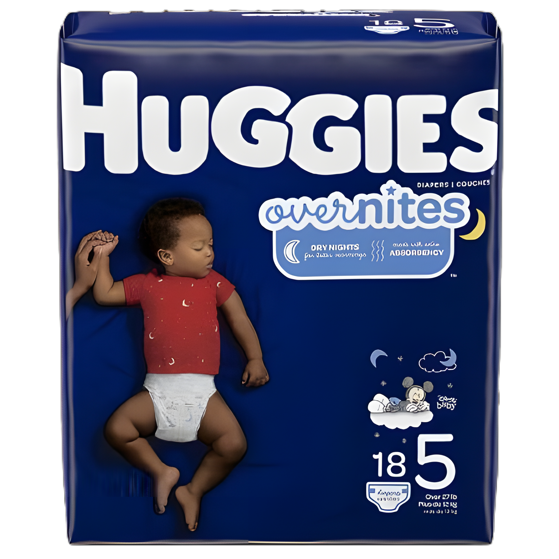 Huggies Overnites Unisex Baby Diaper, Size 5, Heavy Absorbency, Disposable
