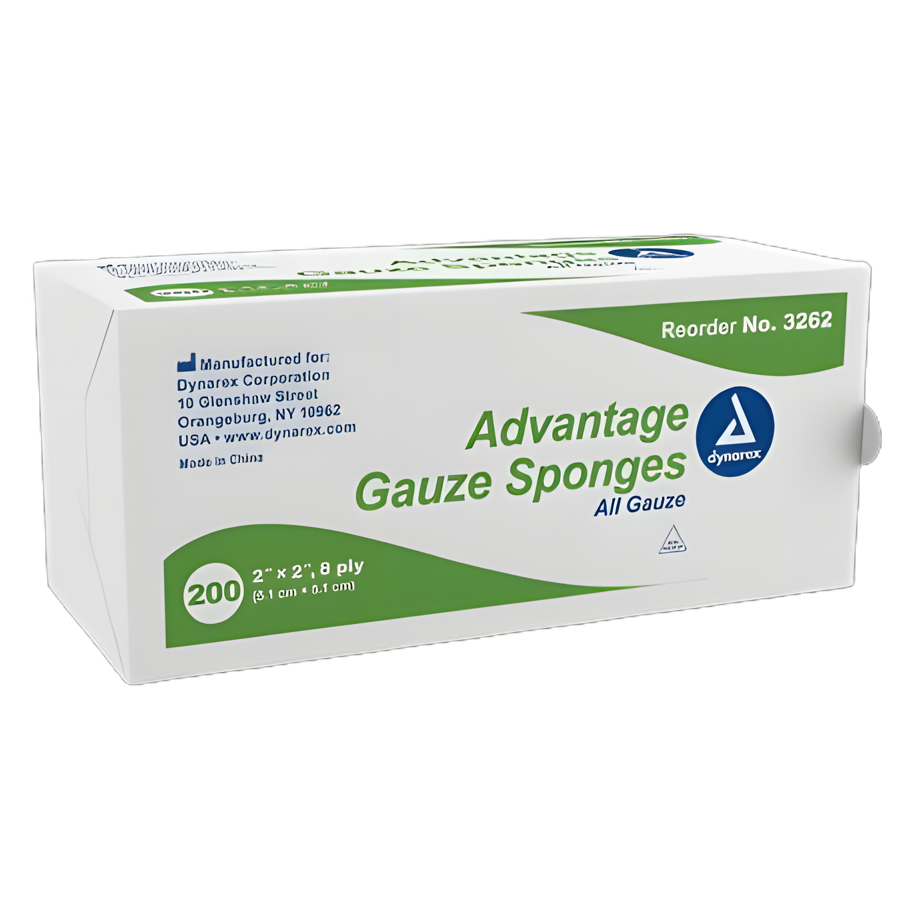 Gauze Sponge Advantage 2 X 2 Inch 200 per Pack NonSterile 8-Ply Square