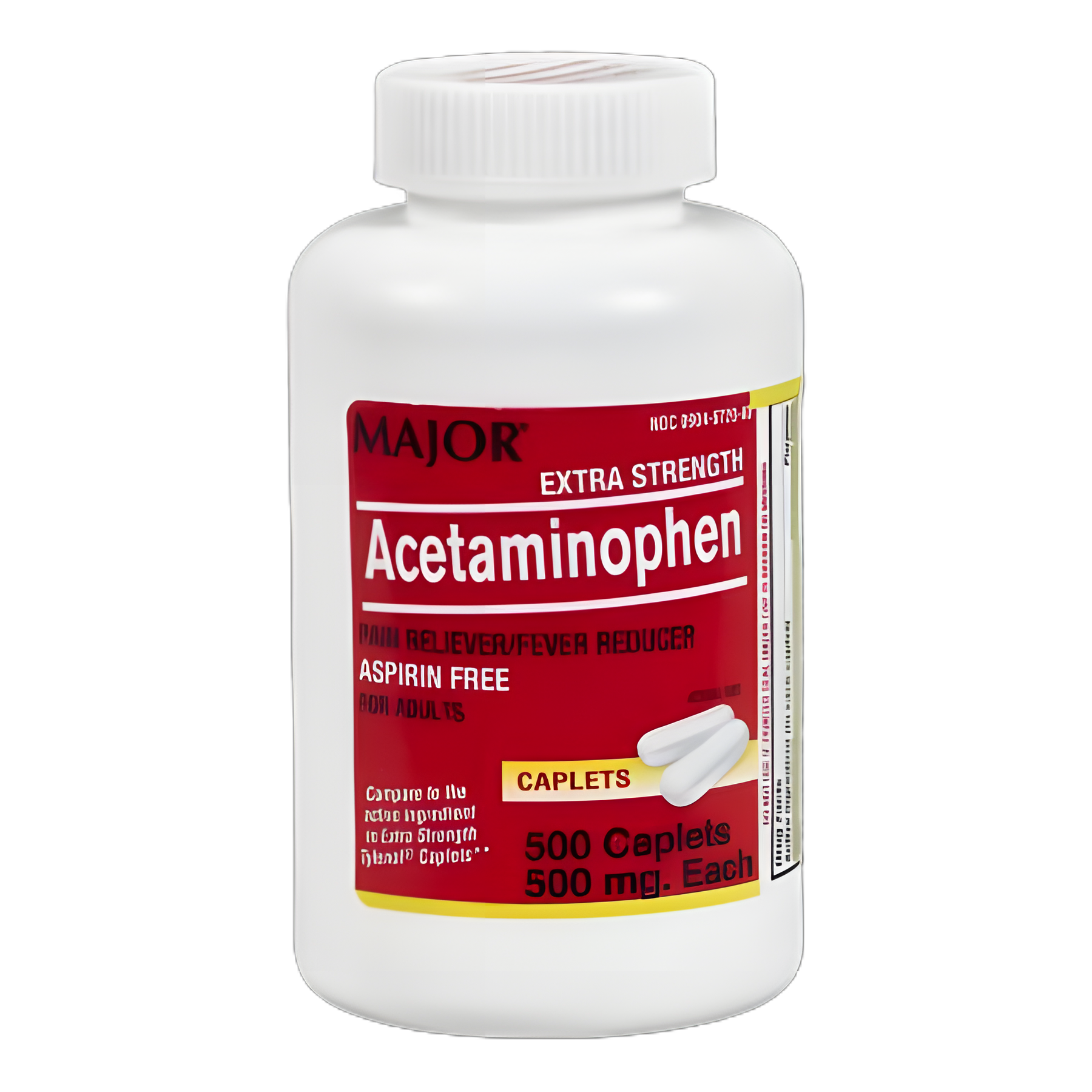 Pain Relief Major® Acetaminophen 500 mg Caplets - 500 Bottle