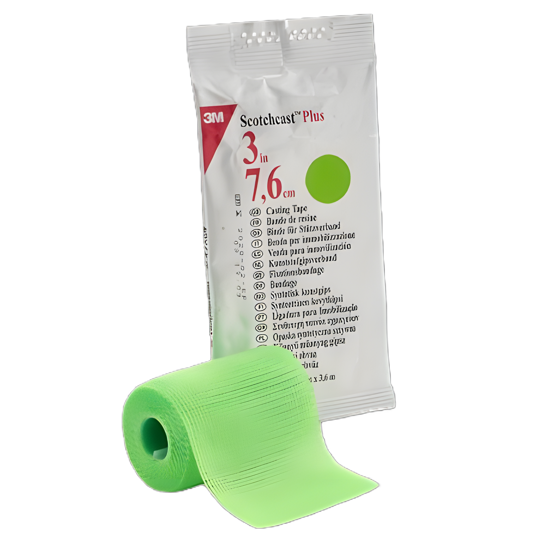 Cast Tape 3M™ Scotchcast™ Plus 3 Inch X 12 Foot Fiberglass / Resin Bright Green