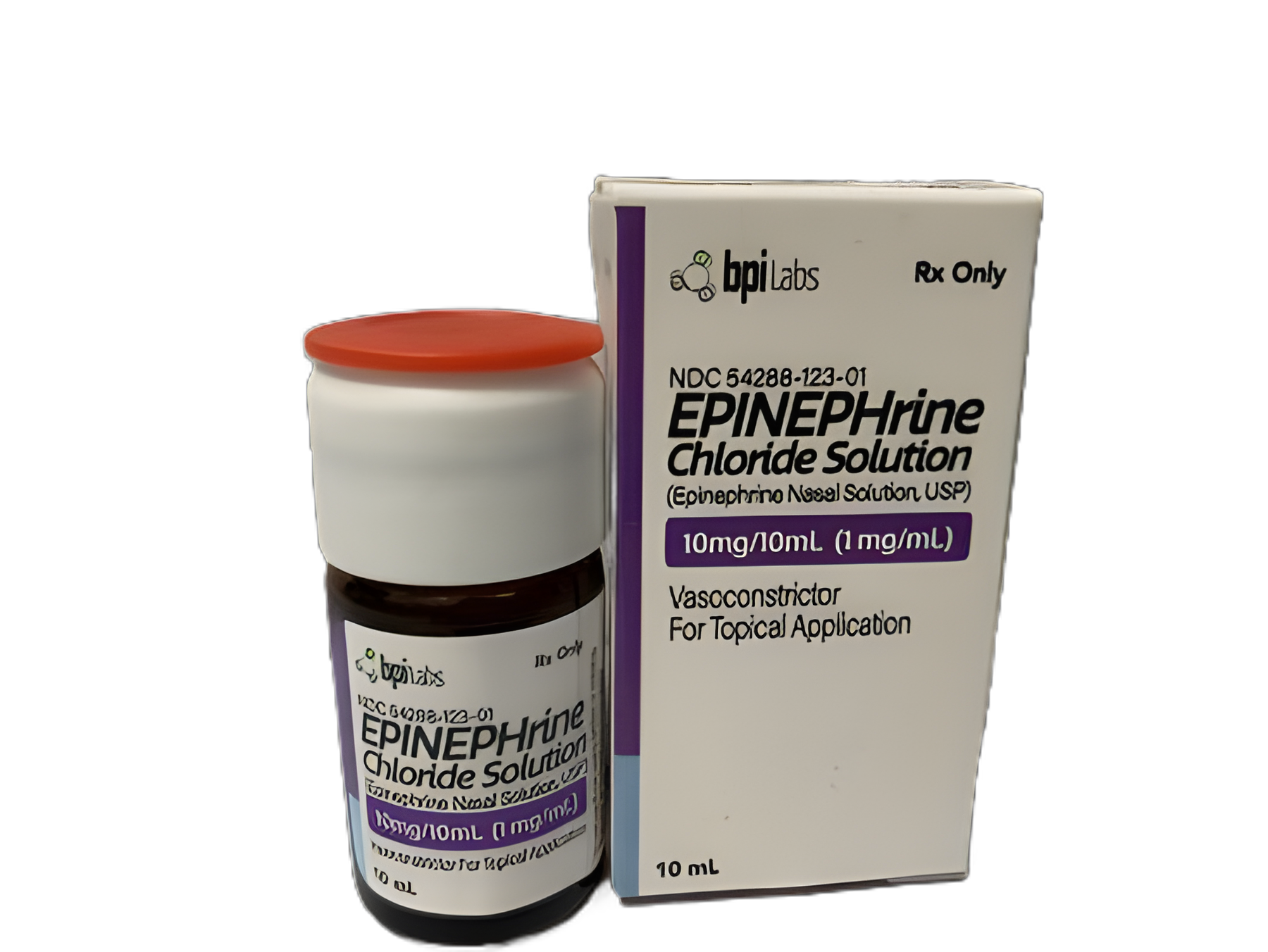 Epinephrine Chloride 1 mg/mL Vasoconstrictor Solution - 10 mL Bottle