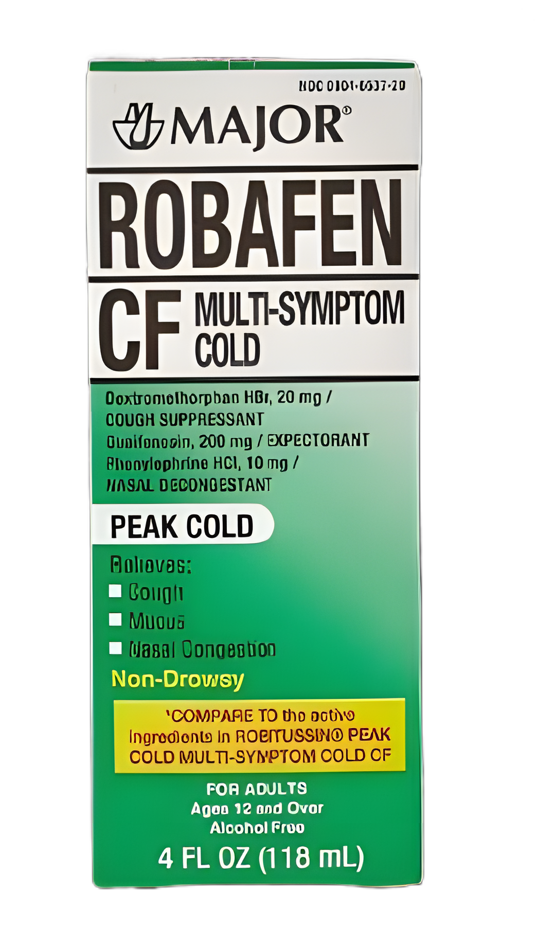 Robafen CF Cold and Cough Relief Liquid, 4 oz - 10mg/100mg/5mg Strength