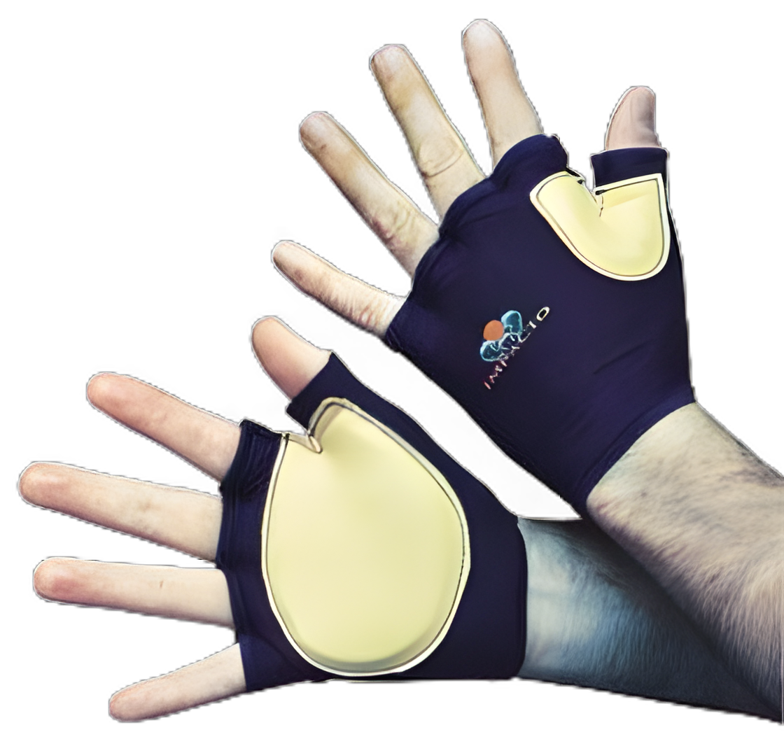 Impact Glove IMPACTO® Fingerless Medium Black / Tan Hand Specific Pair