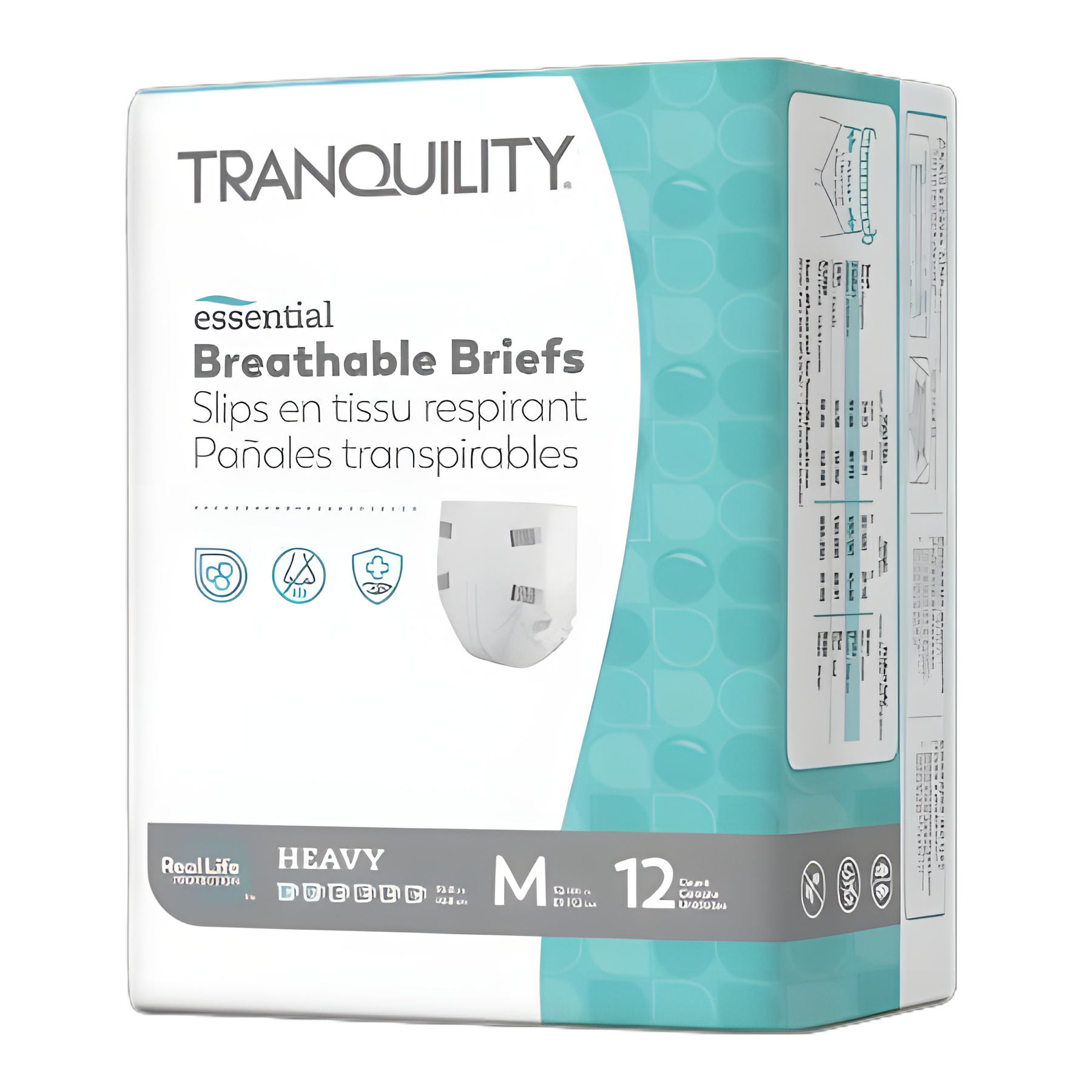 Tranquility Essential Medium Unisex Adult Incontinence Briefs with Heavy Absorbency