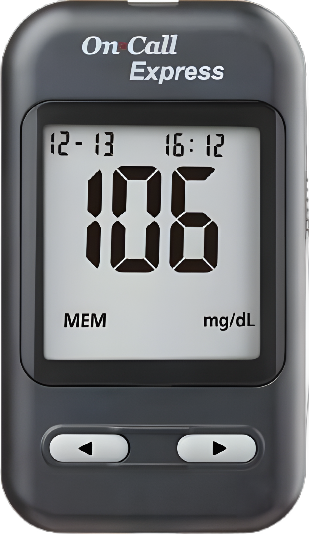 Blood Glucose Meter On Call® Express 4 Second Results Stores up to 300 Results No Coding Required