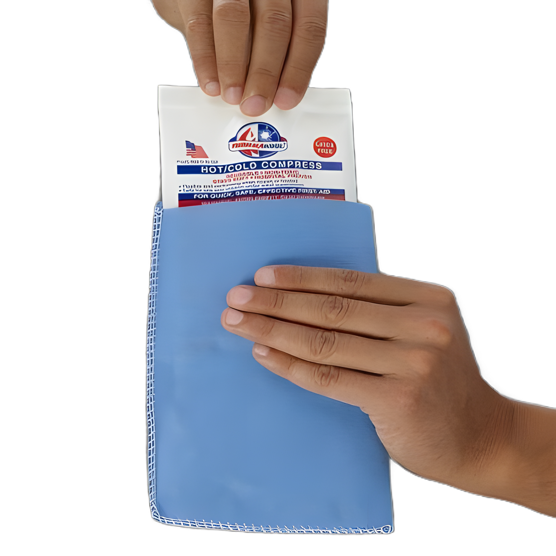 Hot/Cold Pack Cover Blue Easy Sleeves™ Disposable 5x7 Inch for Gel Therapy