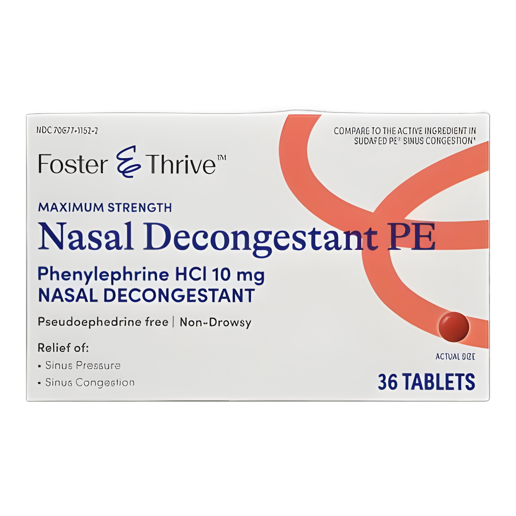 Sinus Relief Foster & Thrive™ 10 mg Strength Tablet 36 per Bottle