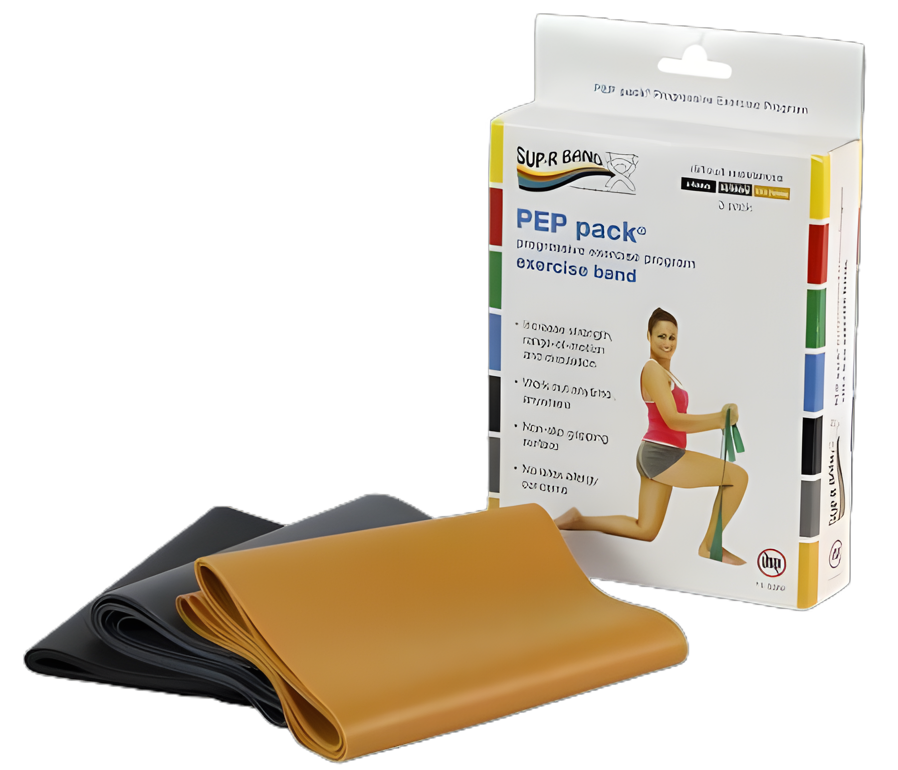 Sup-R Band PEP Pack Exercise Resistance Band Set - X-Heavy to 3X-Heavy for Rehabilitation & Training