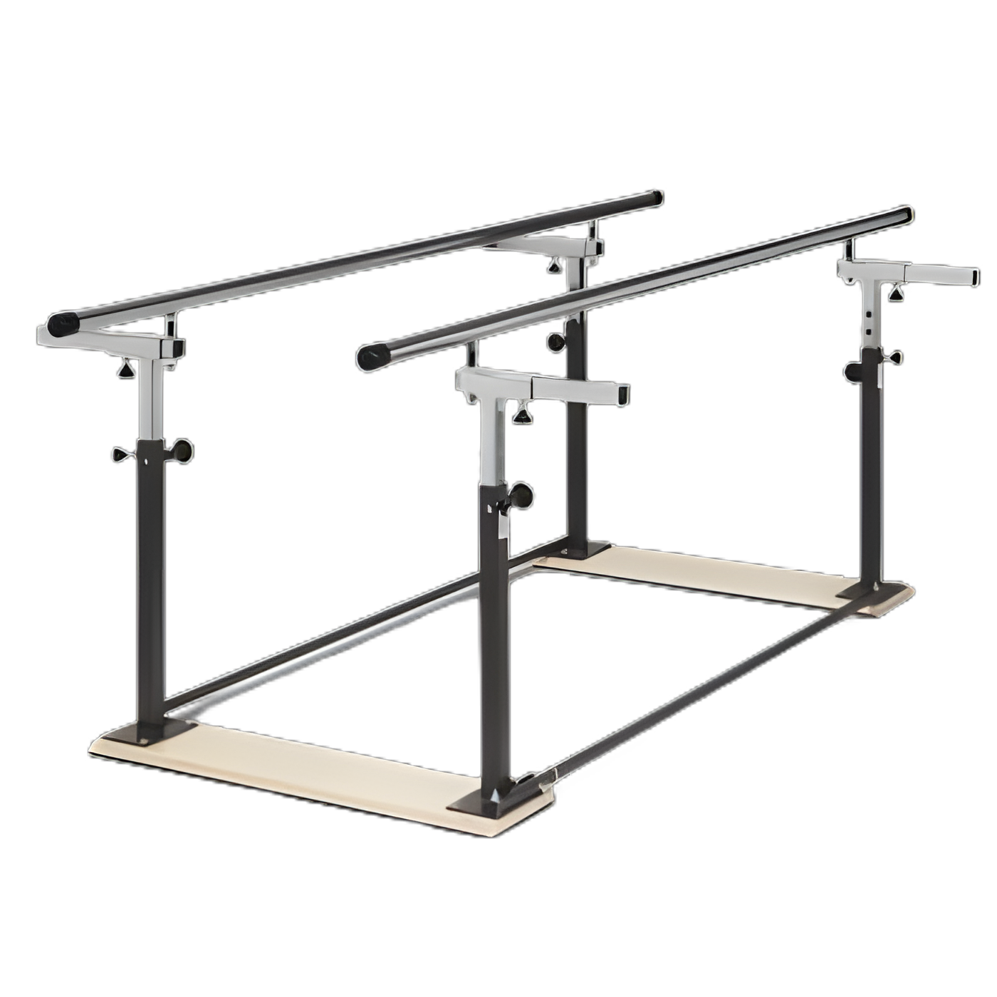Parallel Bars Stainless Steel Handrail, Folding, Width Adjustable 10 Foot X 16 to 24 X 28 to 41 Inch
