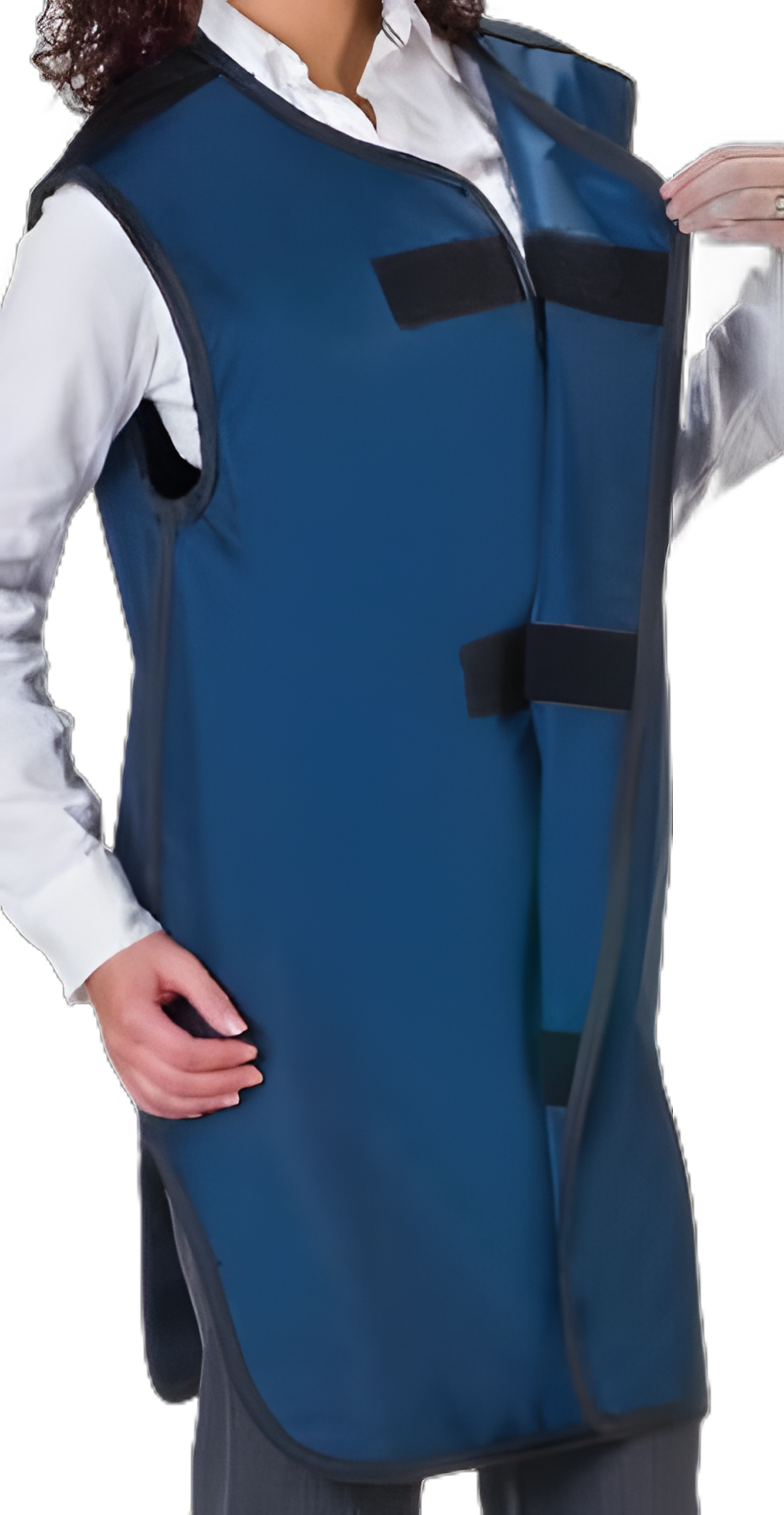 Large Black Front Close X-Ray Apron with Lead Equivalency Protection