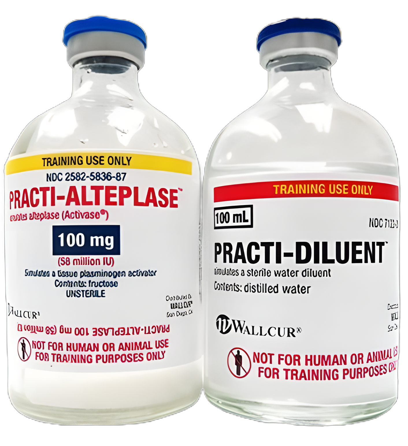 Wallcur Practi-Alteplase Training Kit with Powder & Diluent for Clinical Education