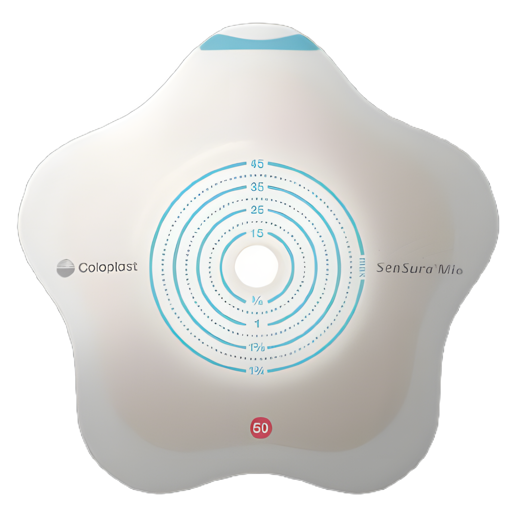 SenSura Mio Convex Flip Ostomy Barrier, 60mm Flange, 1-3/16 Inch Pre-Cut Opening