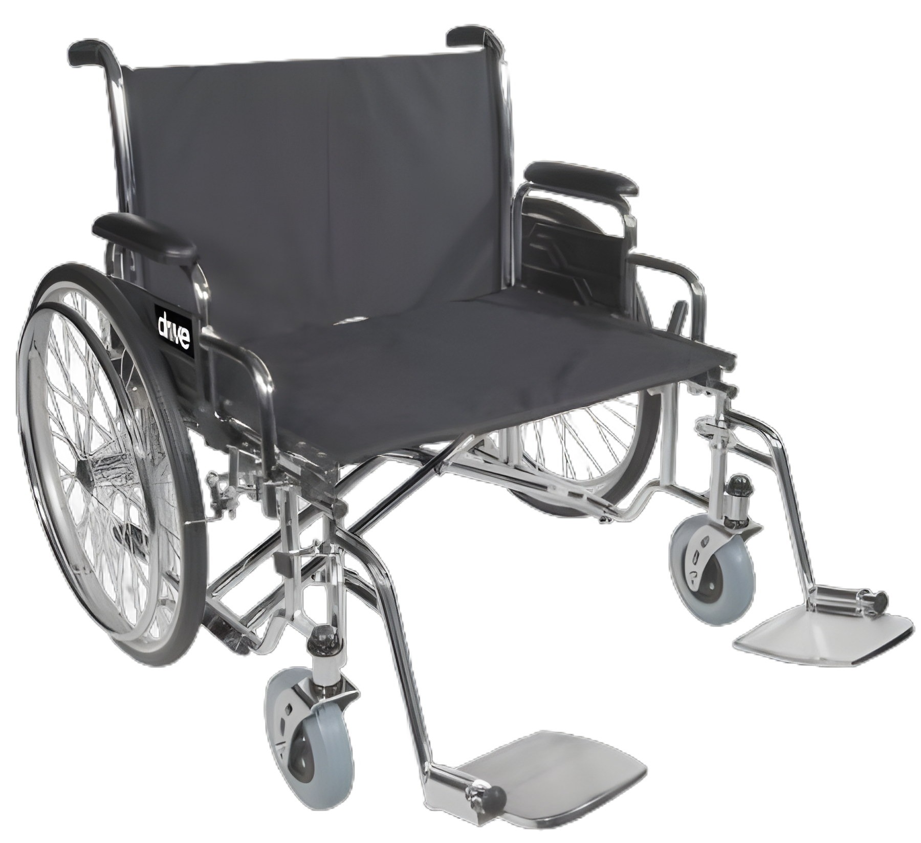 Drive™ Sentra EC Bariatric Wheelchair with Elevating Legrest and Full-Length Armrest, 26-Inch Seat, 700 lbs Capacity