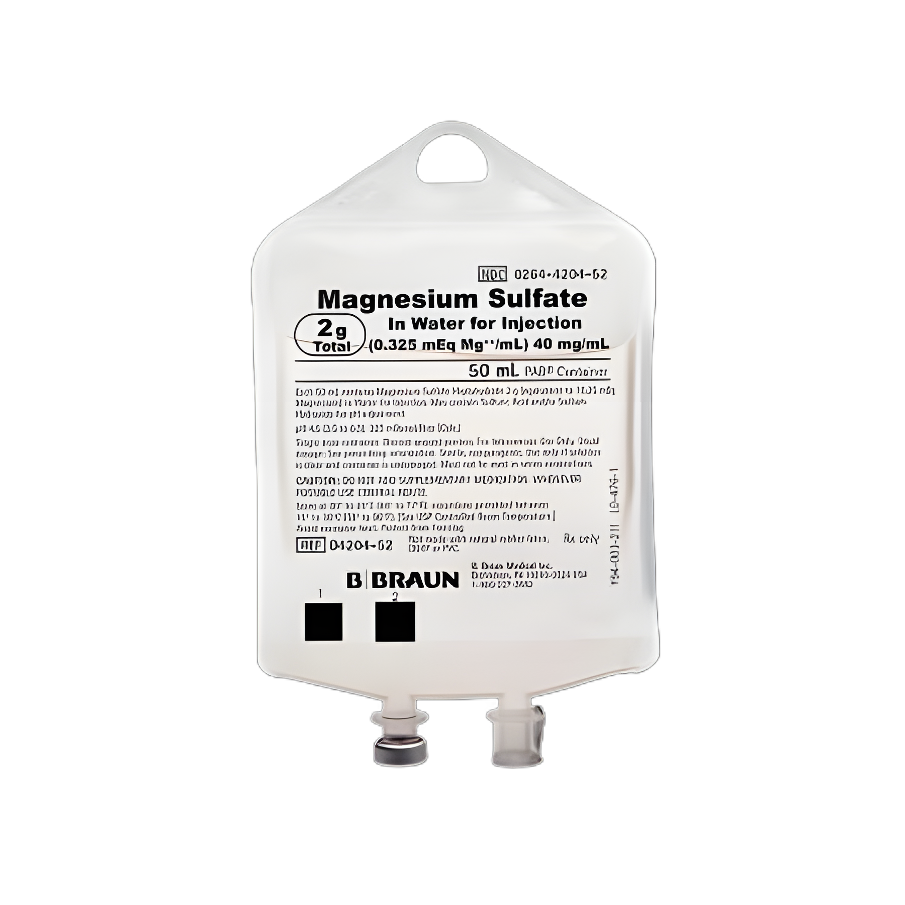 Caloric Agent Magnesium Sulfate Heptahydrate / Water 40 mg / mL Injection Flexible Bag 50 mL