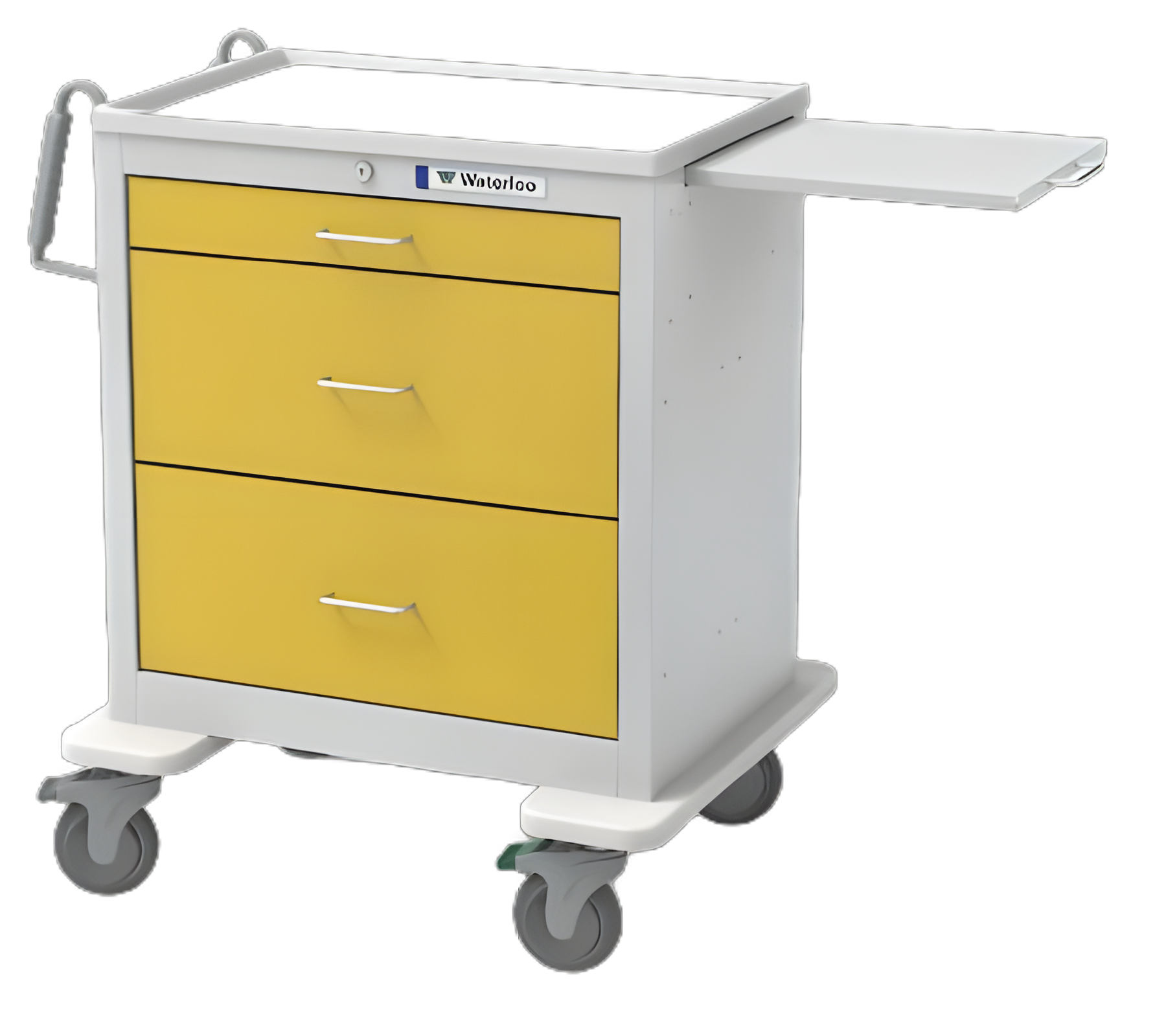 Yellow Isolation Cart Steel 24.5x29x37.5 Inch with Multi-Drawer Storage