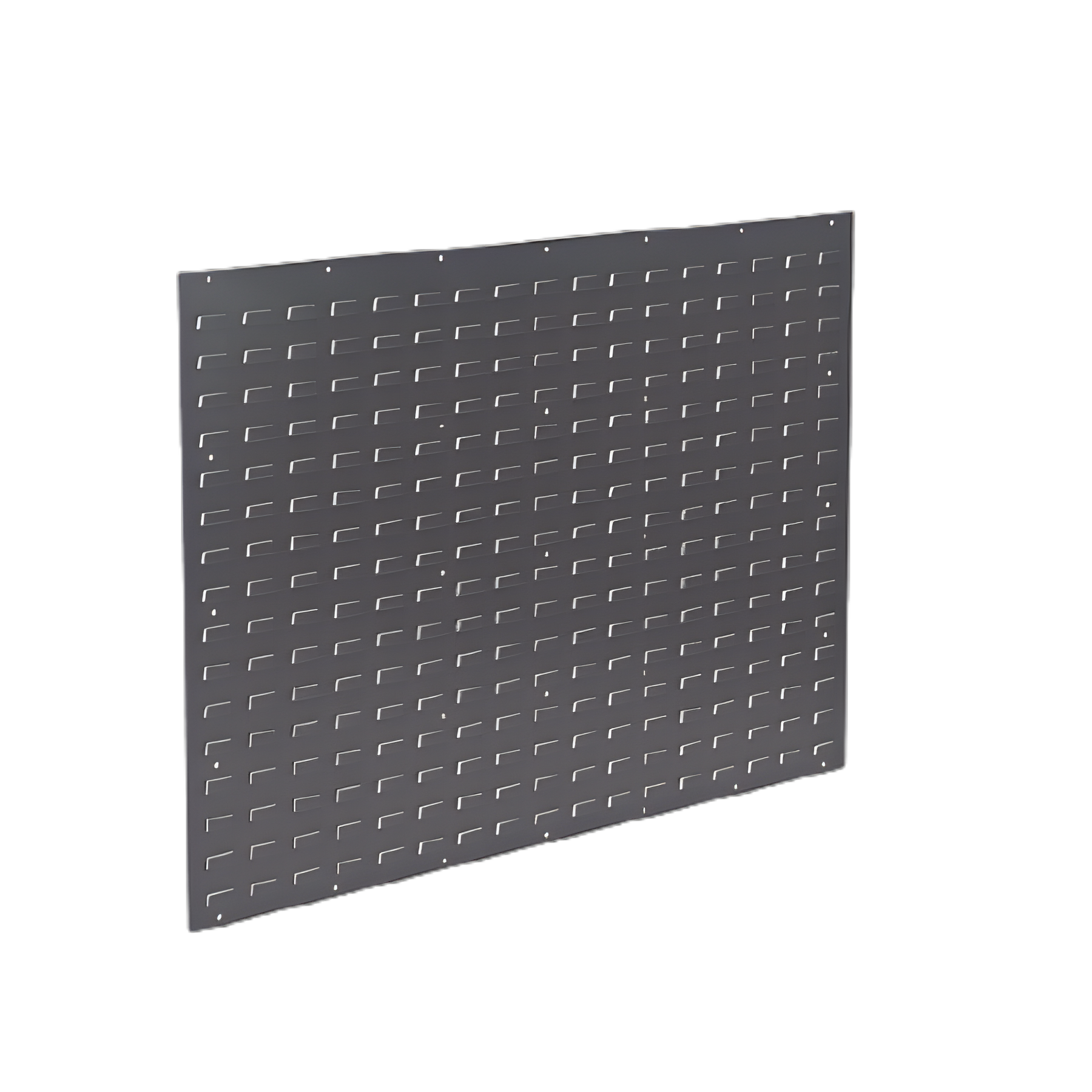 Louvered Panel 34-1/8 X 52 Inch, 750 lbs., Grey, 16 Gauge Cold-rolled Steel, Single-Sided, Wall Mount