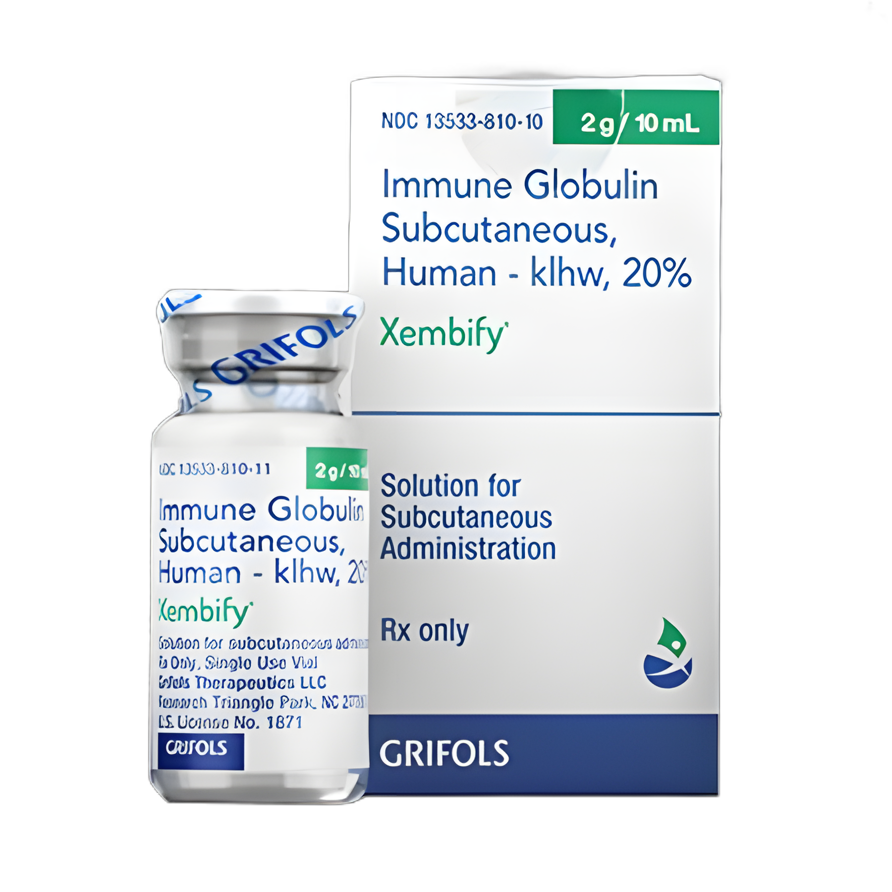 Xembify® Immune Globulin Subcutaneous, Human – klhw 20% Injection Single-Use Vial 10 mL