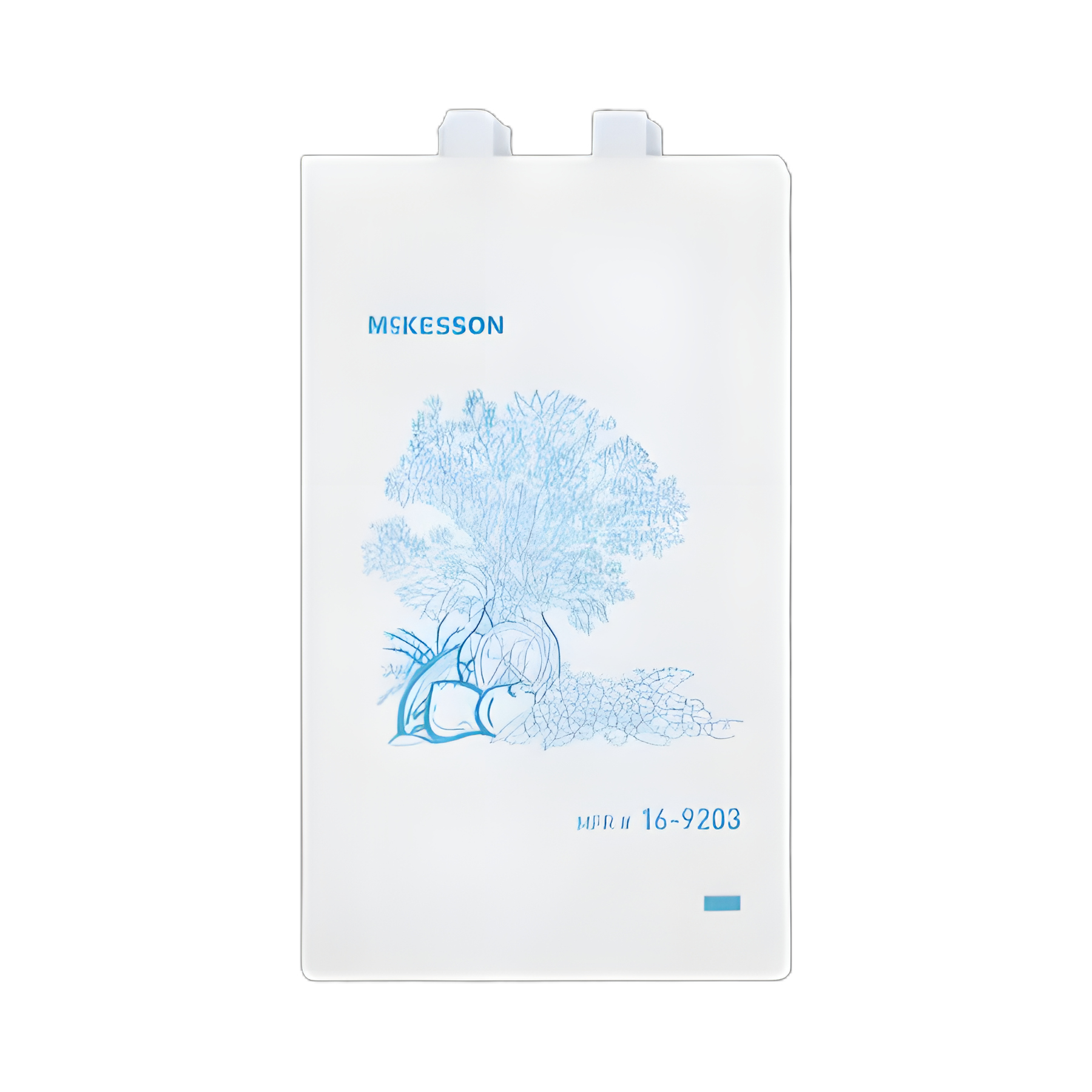 Bedside Bag McKesson 7 X 11.5 Inch White / Blue Floral Print Polyethylene