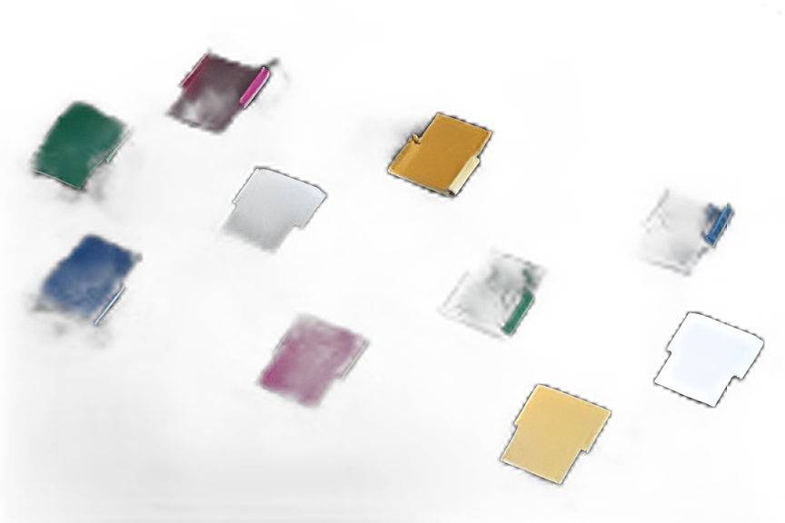 Color Coder Aluminum Tabs, Flat Writing Surface, White CyroCane holder