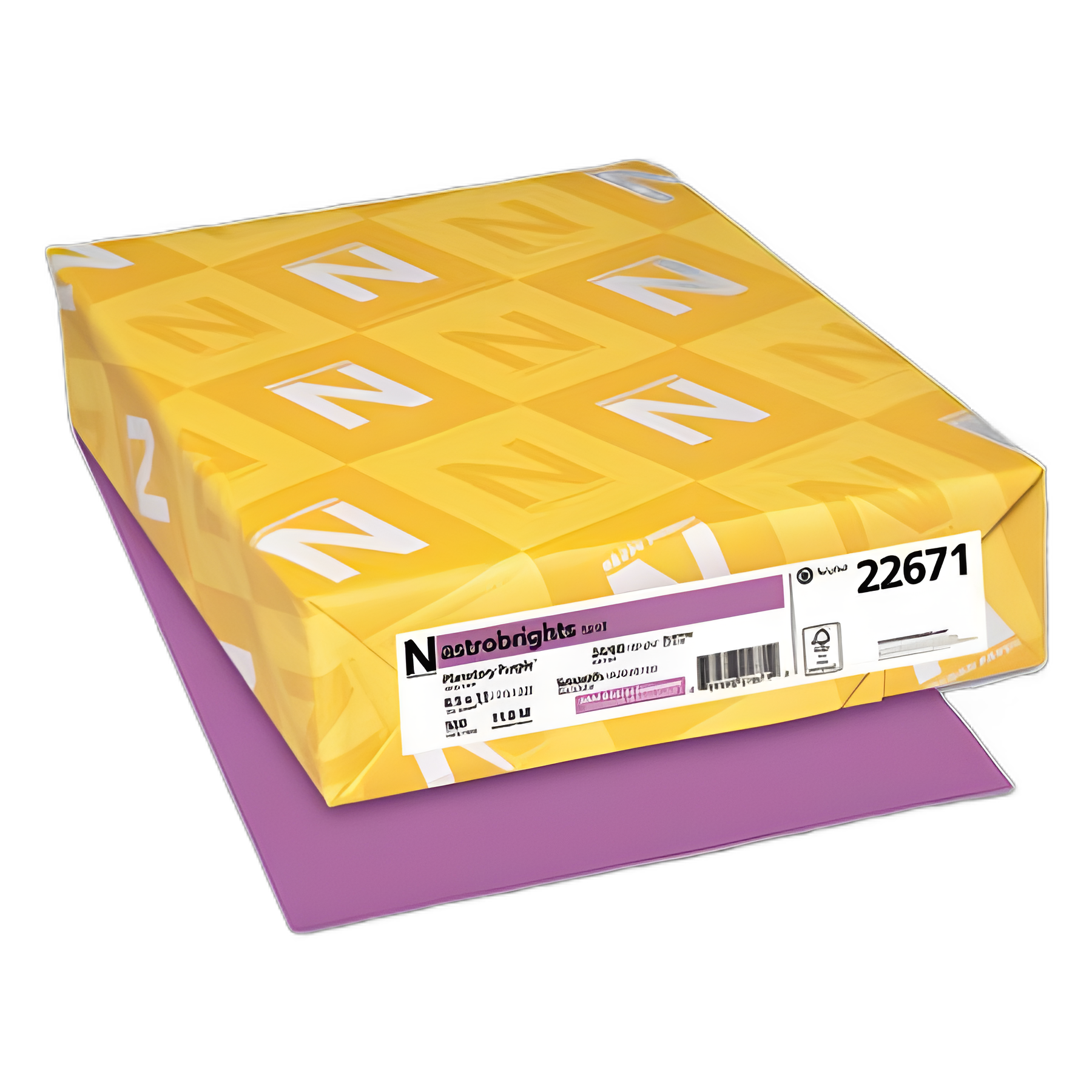 Color Paper, 24 lb Bond Weight, 8.5 x 11, Planetary Purple, 500 Sheets/Ream