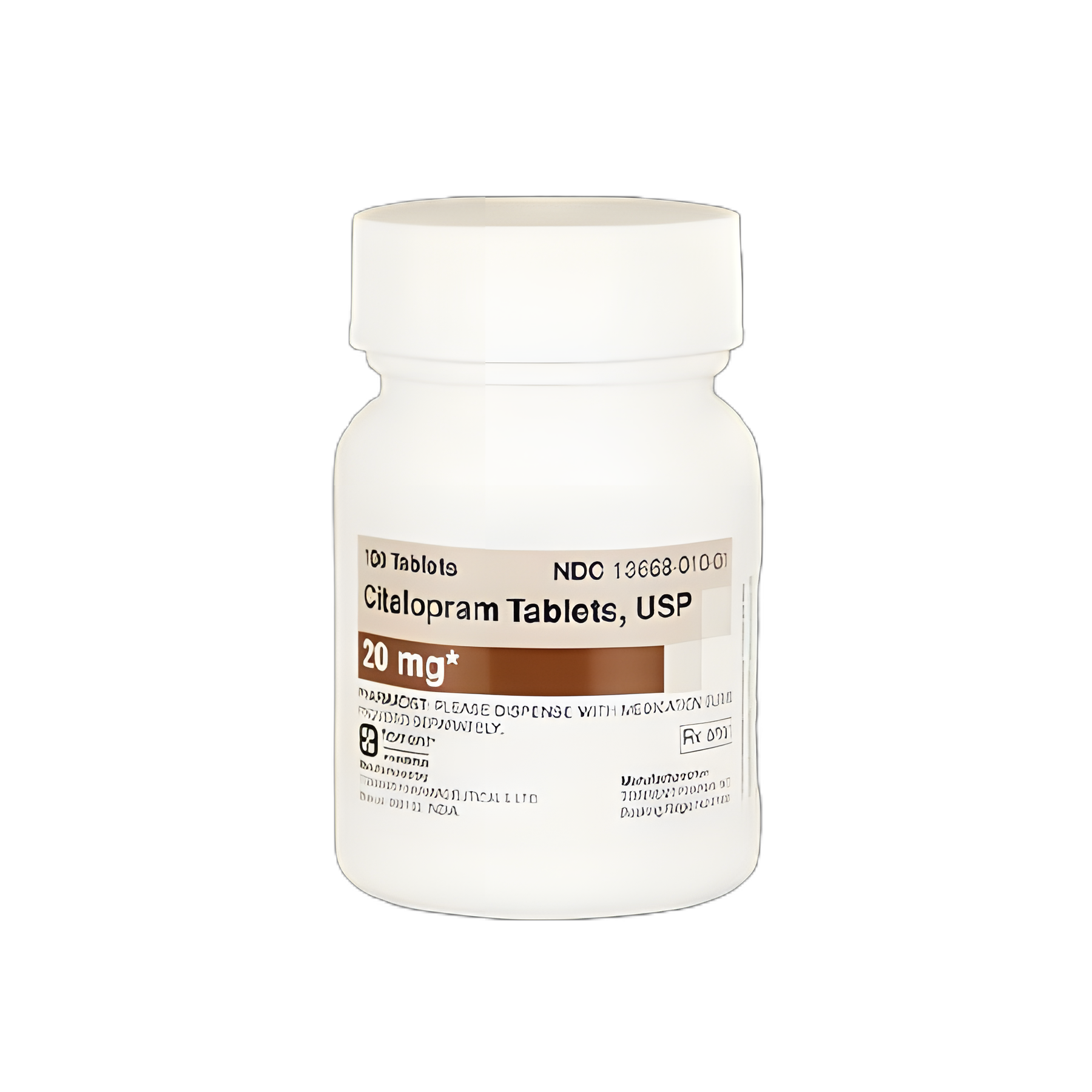 Citalopram Hydrobromide 20 mg Tablet Bottle 100 Tablets