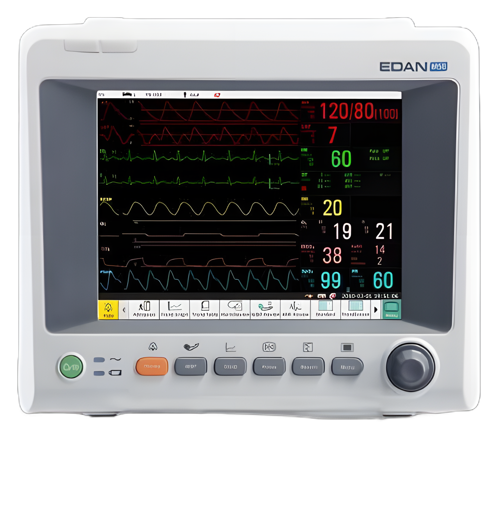 Edan iM50 Vital Signs Monitor - ECG, NIBP, SpO2, Respiratory, Temperature