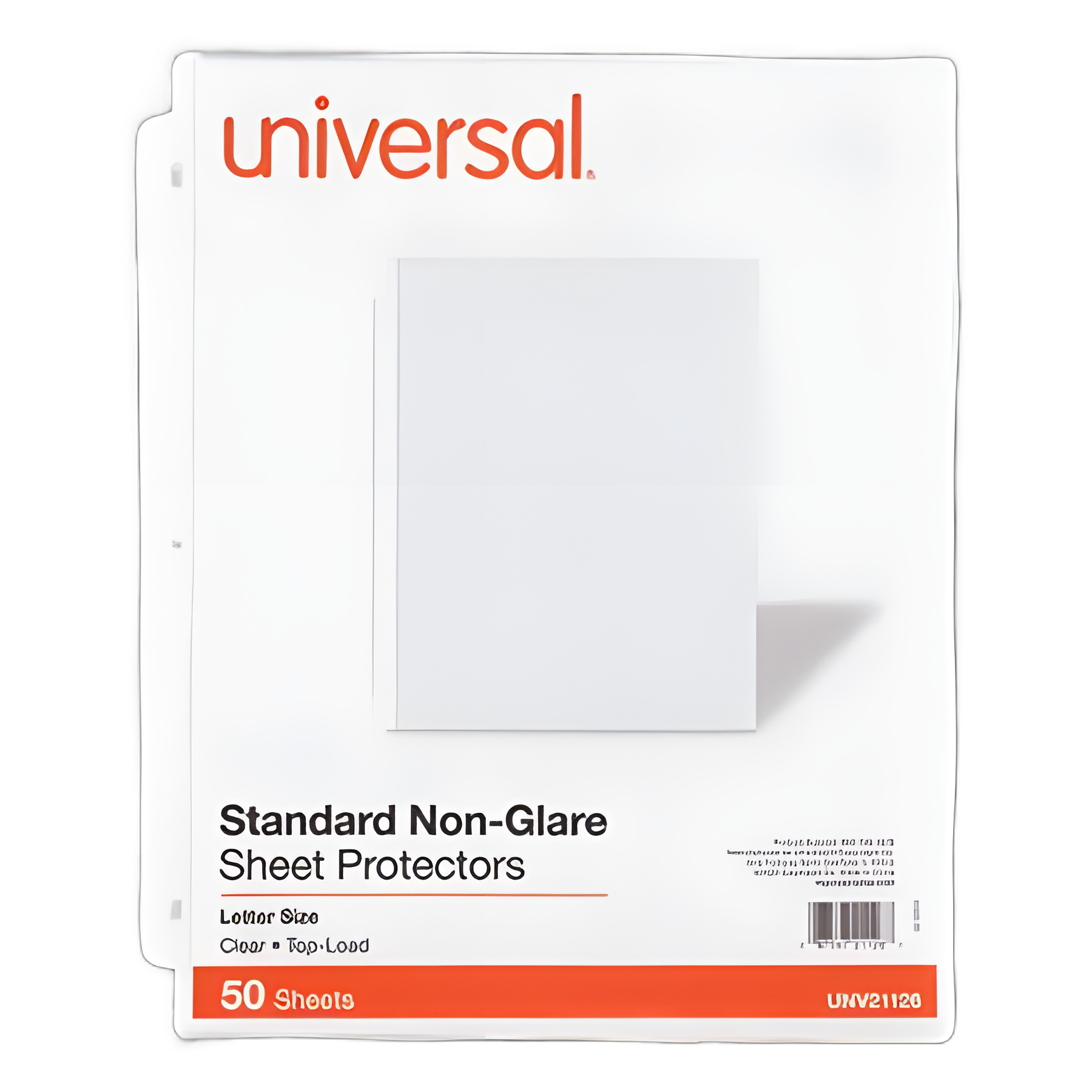 Top-Load Poly Sheet Protectors, Std Gauge, Nonglare, Clear, 50/Pack
