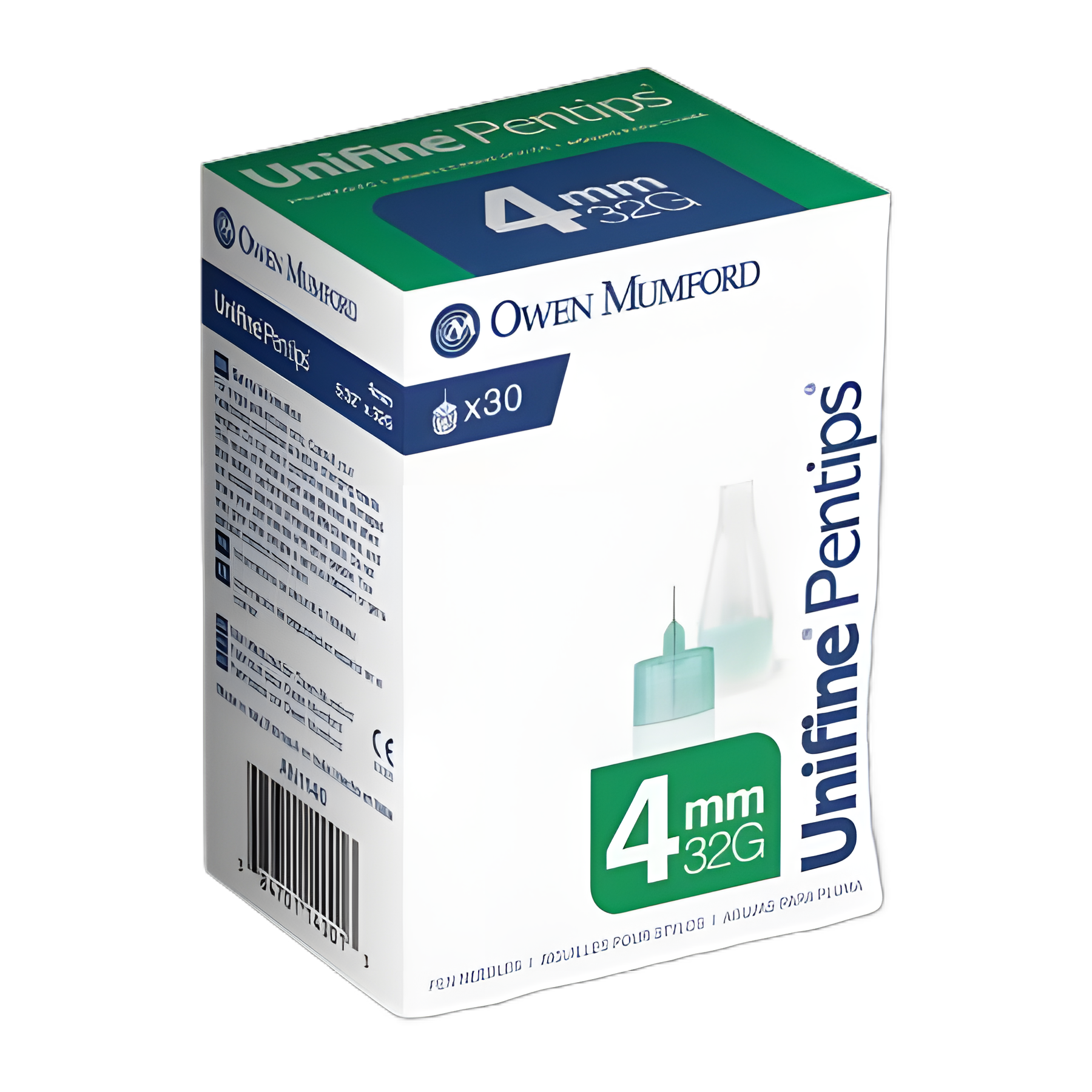 Standard Insulin Pen Needle Unifine® Pentips® 32 Gauge 4 mm Length NonSafety - AN 1140