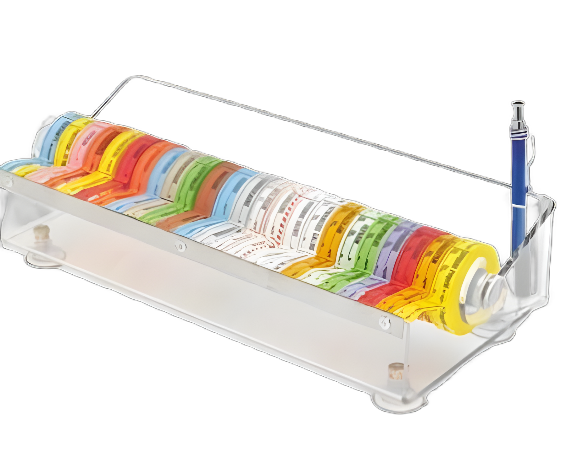 MarketLab Desktop Manual Label and Tape Dispenser 4x6x14 Inch for Medical Labels