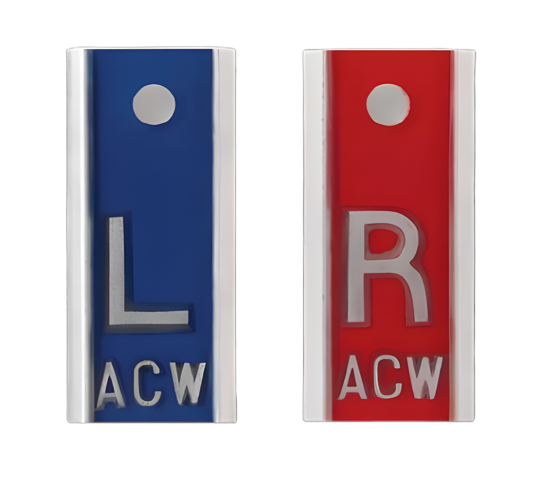 X-Ray Markers 1.25 X 2 Inch Blue / Red Left / Right 2 per Pack