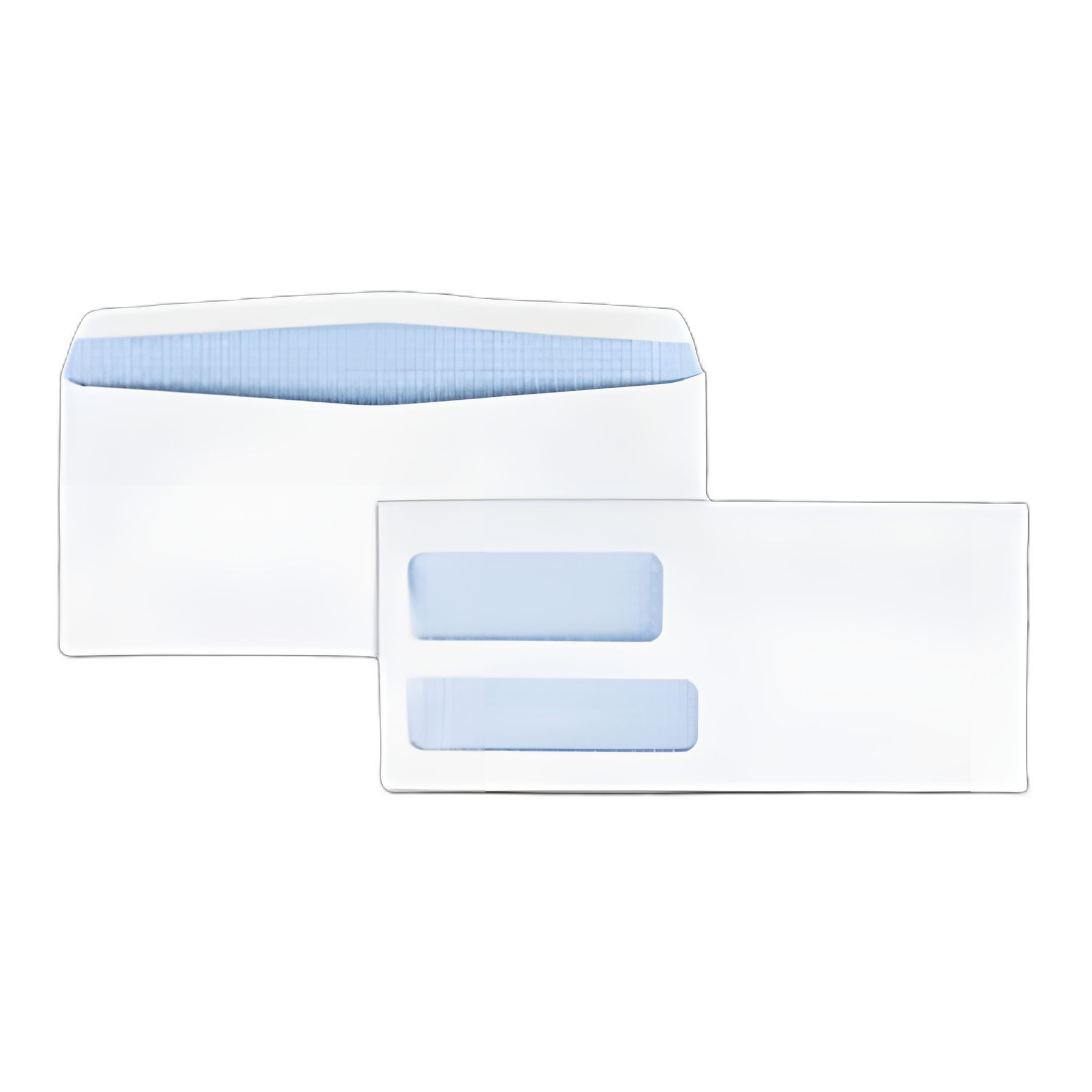 Double Window Security-Tinted Check Envelope, #9, Commercial Flap, Gummed Closure, 3.88 x 8.88, White, 500/Box