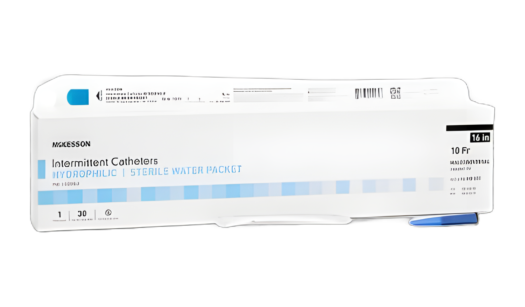 McKesson 10 Fr. 16 Inch Straight Tip Hydrophilic Coated PVC Urethral Catheter
