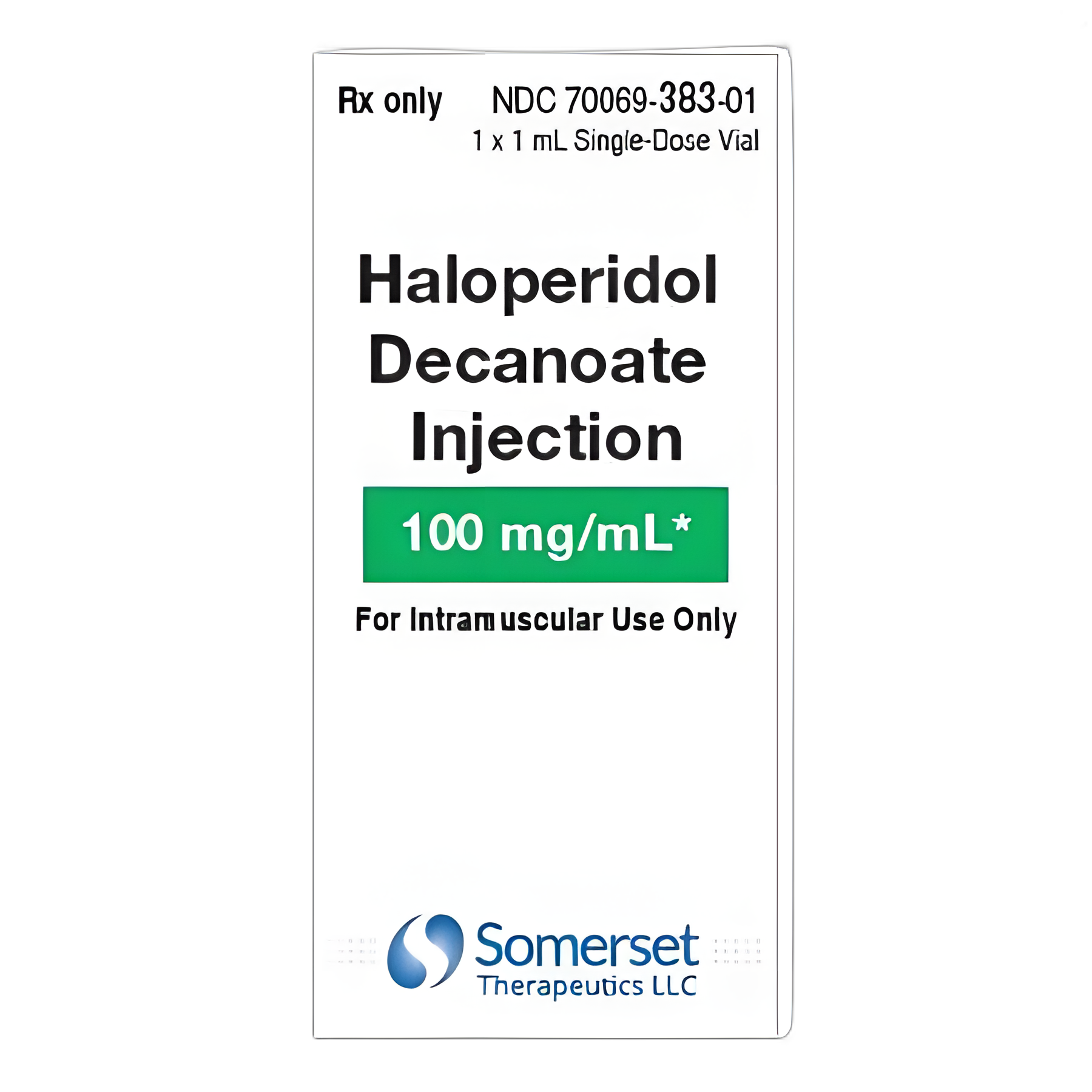 Haloperidol Decanoate 100 mg/mL Injection by Somerset Therapeutics - Single-Use 1 mL Vial