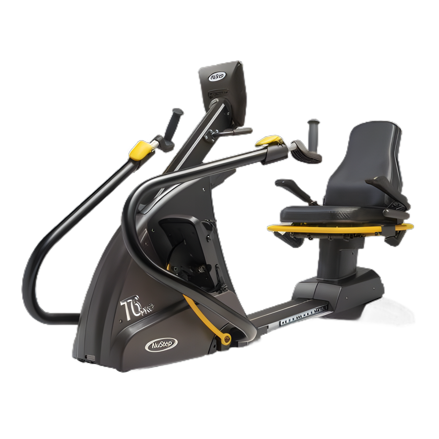 Recumbent Cross Trainer Exercise Bike NuStep® T6 Pro/T6 Max 15 Levels of Resistance 30 X 52 X 73 Inch Black / Yellow