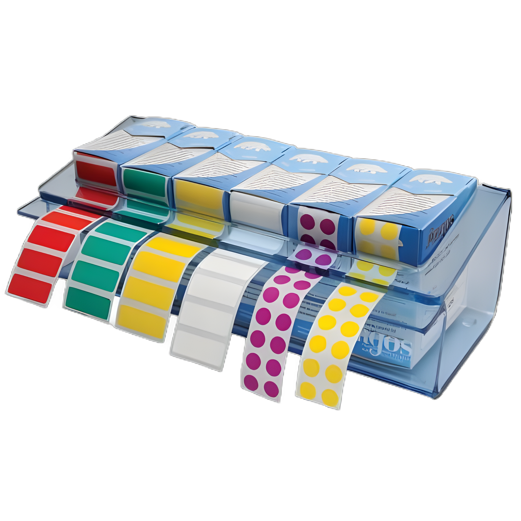 PolarSafe® Acrylic Label Dispenser 5x6x12 Inch - Manual, Desktop & Wall Mountable