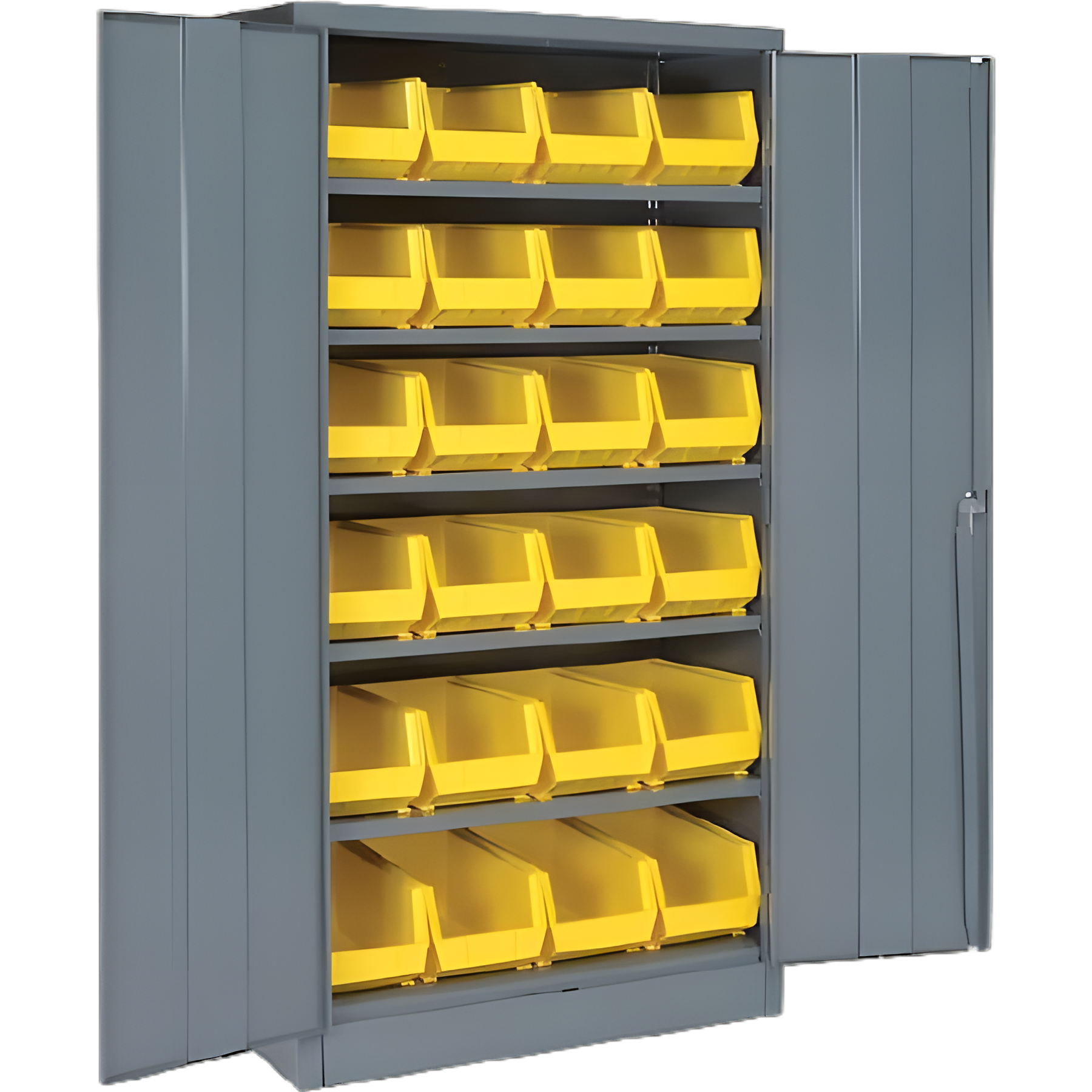 24 Gauge Steel Medical Storage Cabinet with 6 Adjustable Shelves and Three-Point Locking System