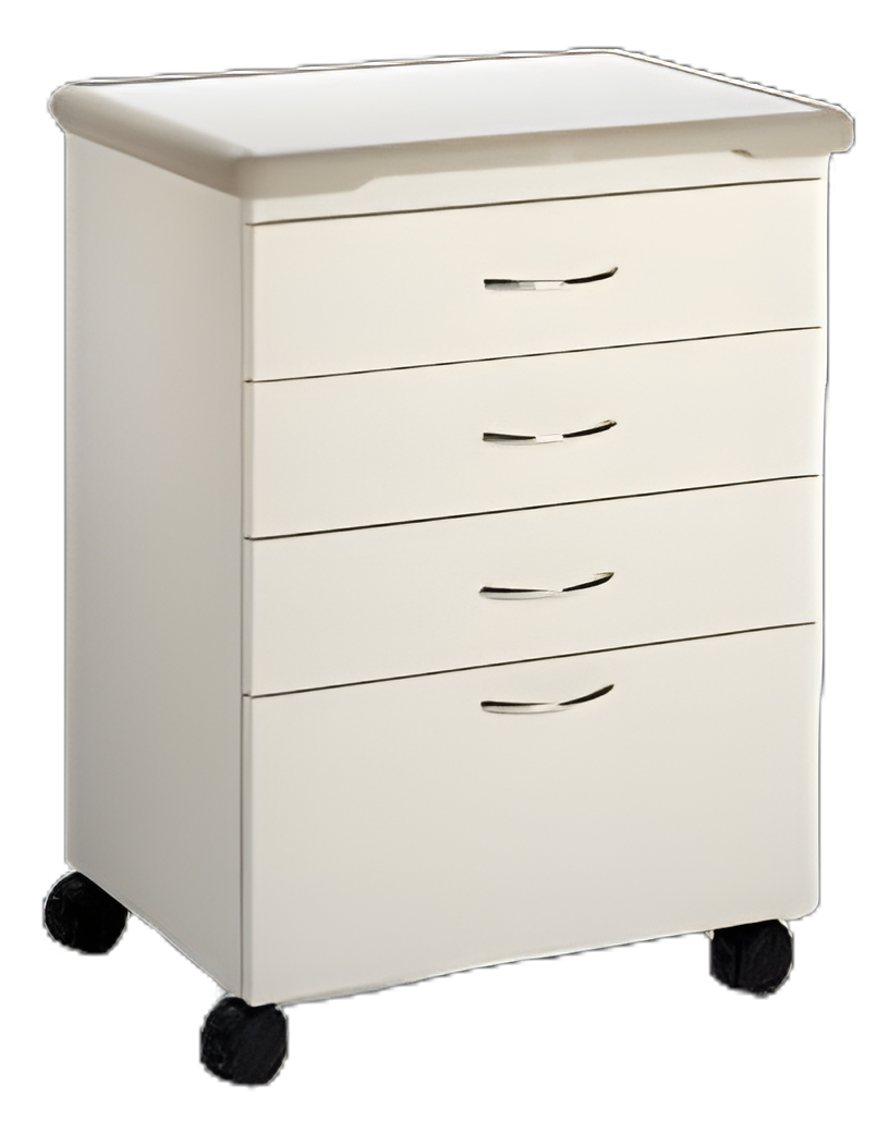 Midmark Synthesis Mobile Treatment Cabinet 18x27x33 Inch - Henna, Durable Steel Construction with 4 Drawers