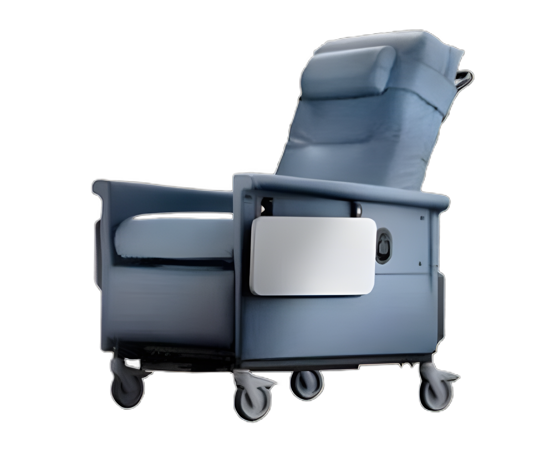 Bariatric Transport Manual Recliner 56 Series Pebble Gray Vinyl 5 Inch Casters