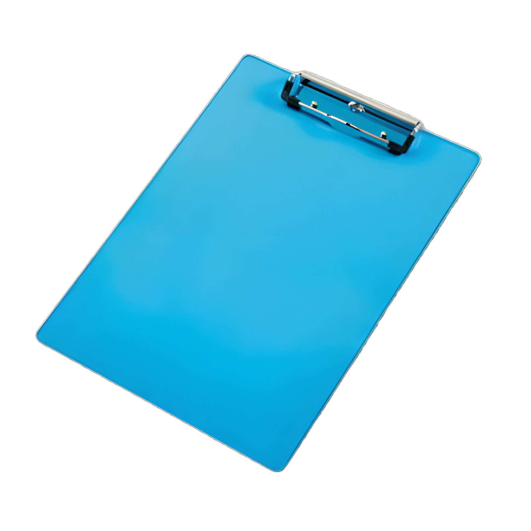 Acrylic Clipboard, 0.5" Clip Capacity, Holds 8.5 x 11 Sheets, Transparent Blue