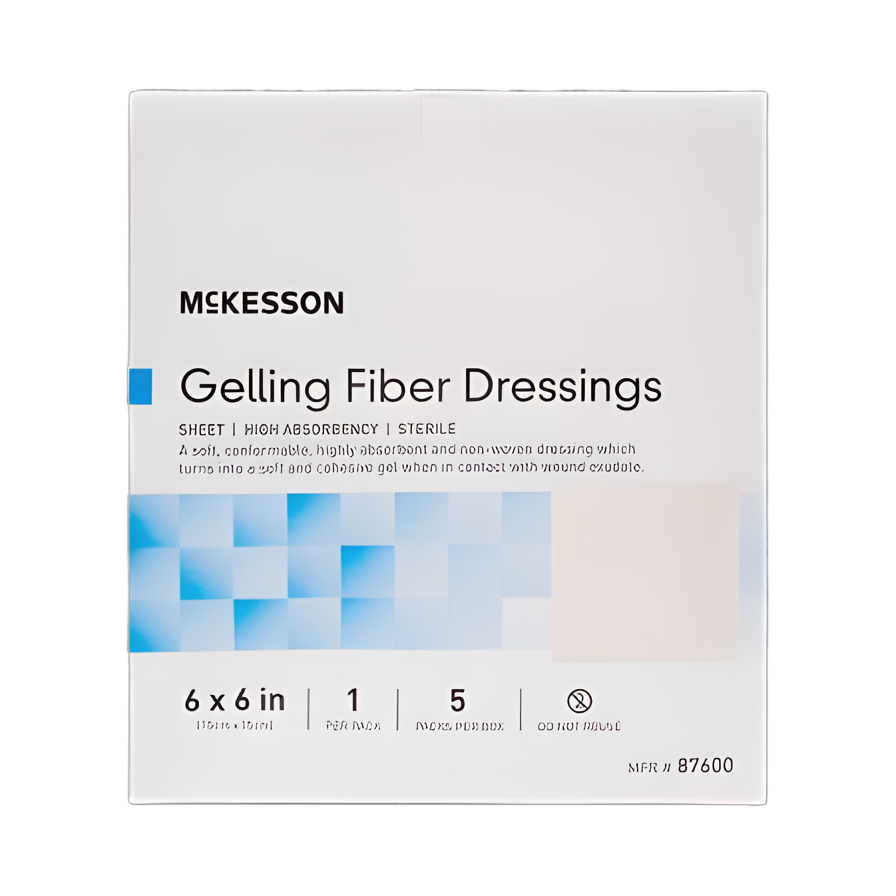 McKesson 6x6 Gelling Fiber Wound Dressing for Advanced Healing, Sterile