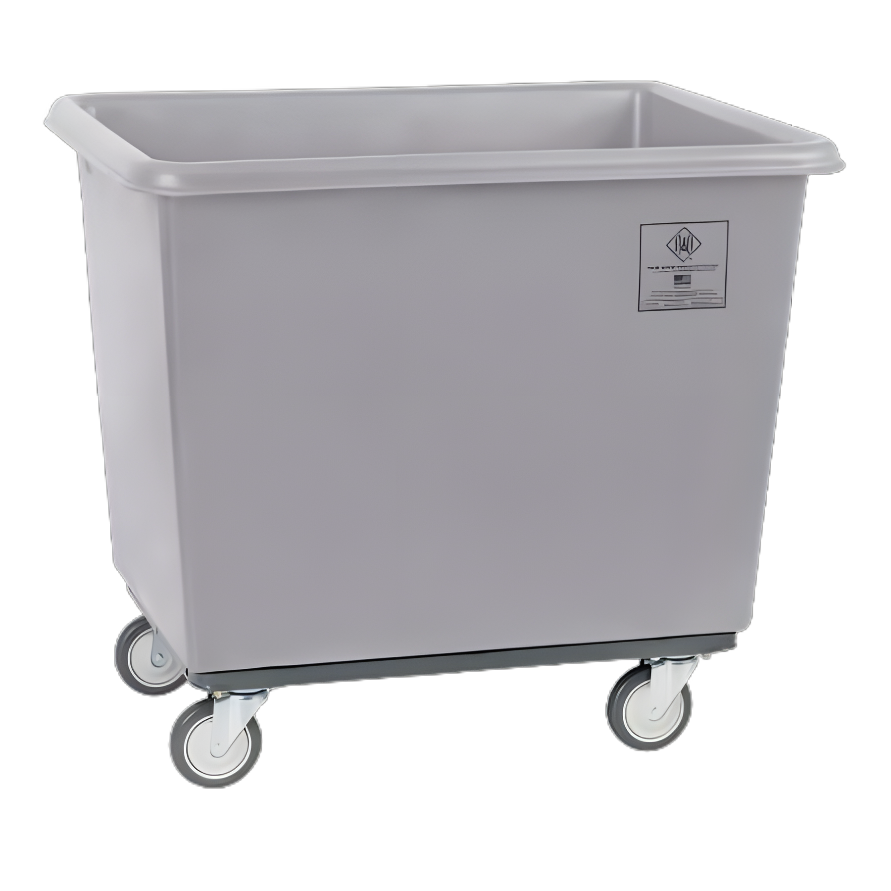 Standard Poly Truck 14 Bushel Capacity Stainless Steel 5 Inch Swivel Caster